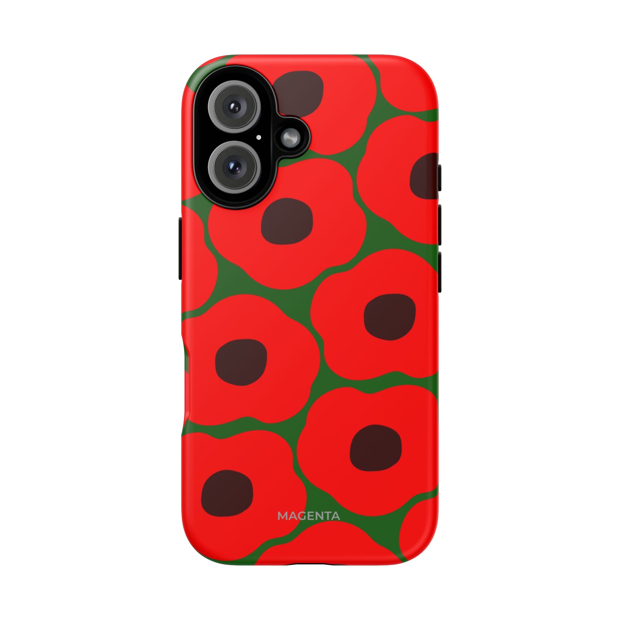 Red Poppy On Deep Green Tough Case