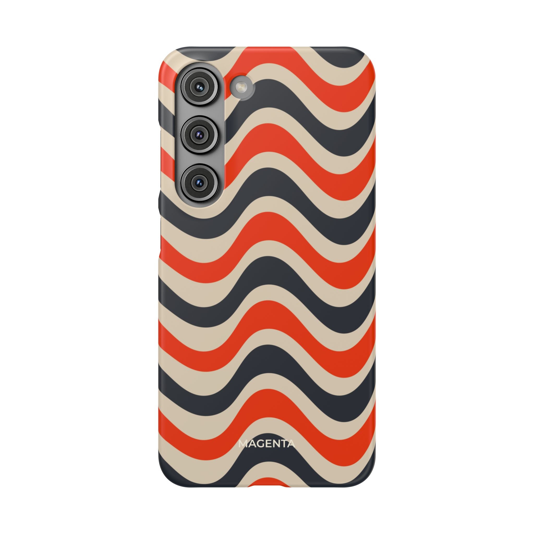 Black & Red Waves Snap Case