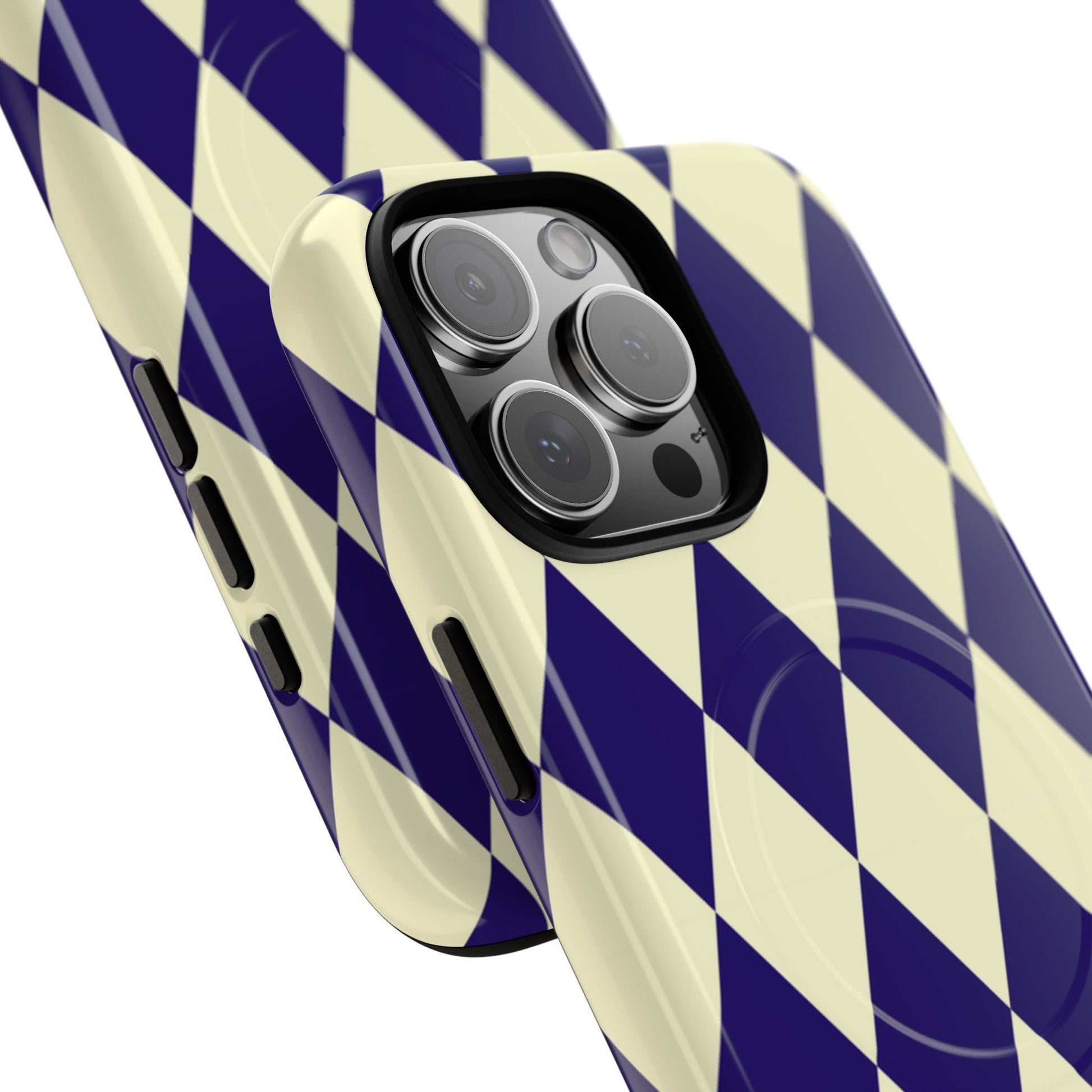 Navy & Cream Geometric Tough Magnetic Case