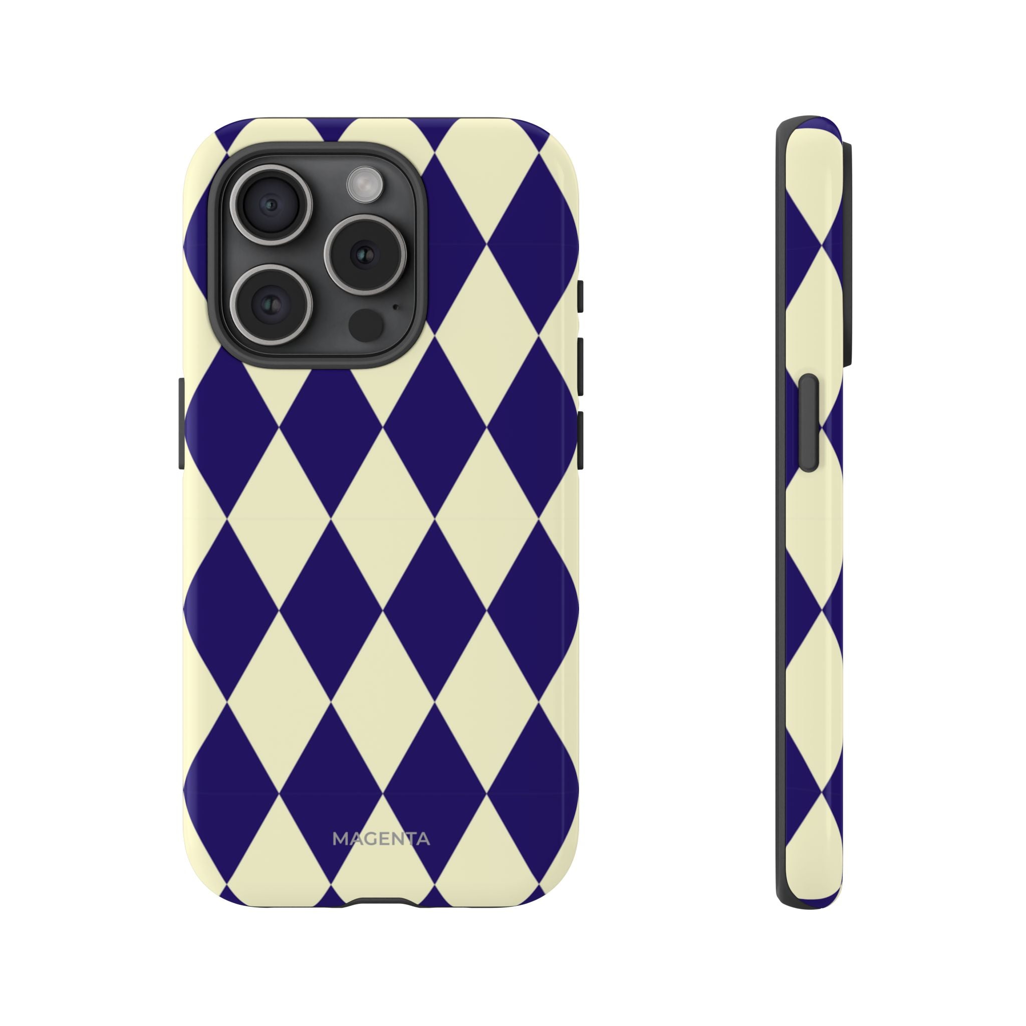 Navy & Cream Geometric Tough Case