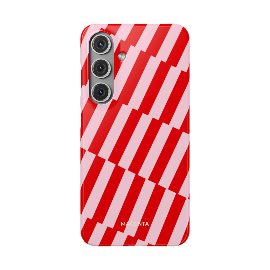 Cherry Pinstripe Snap Case