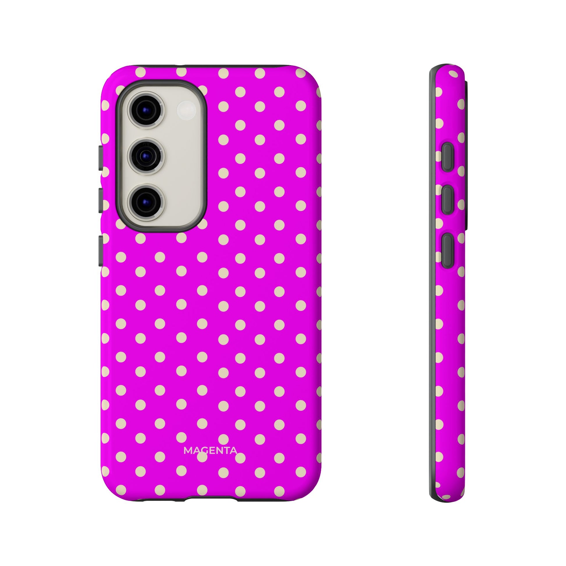 Cream On Magenta Polka Dot Tough Case