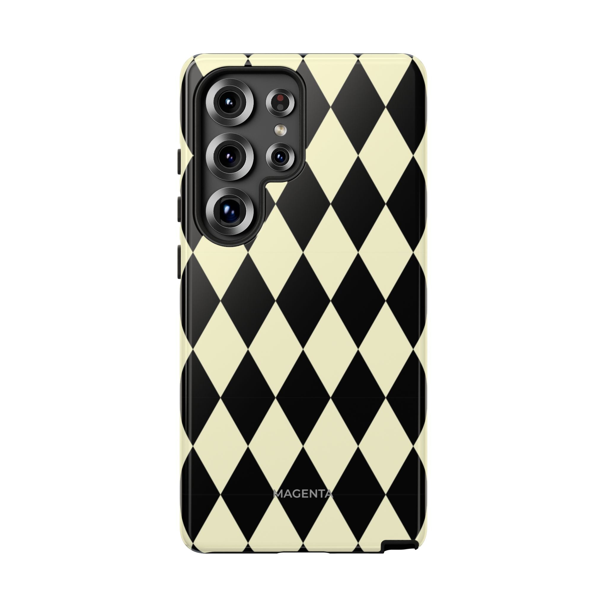 Black & Cream Geometric Tough Case