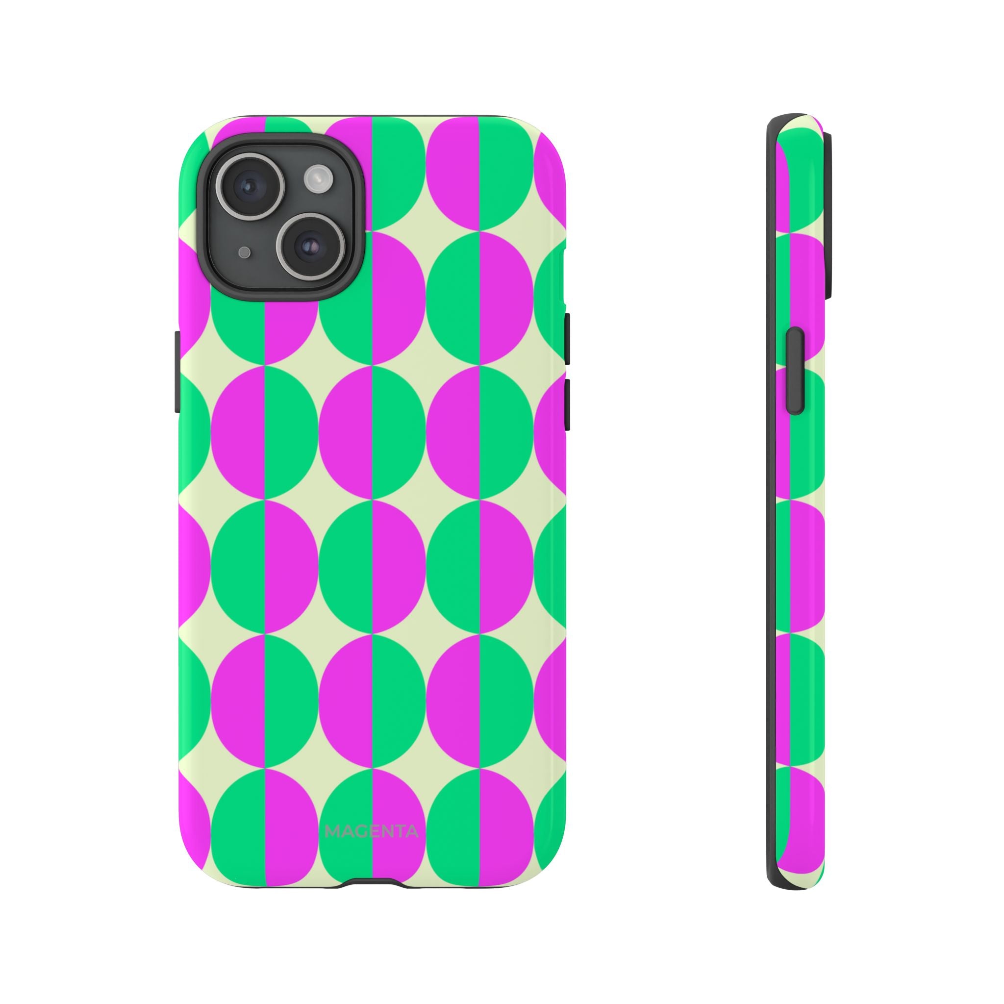 Pink Green Circle Tough Case