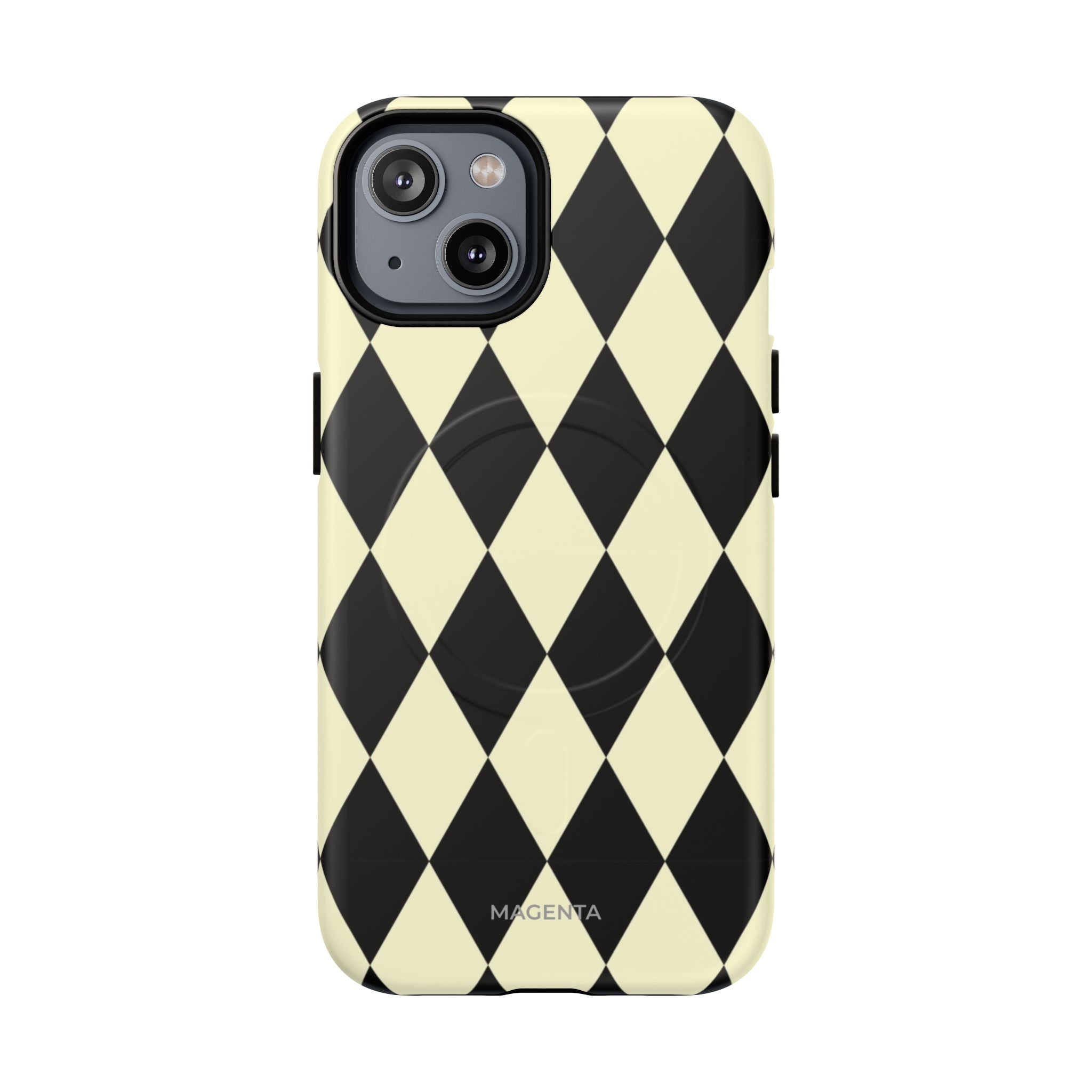 Black & Cream Geometric Tough Magnetic Case