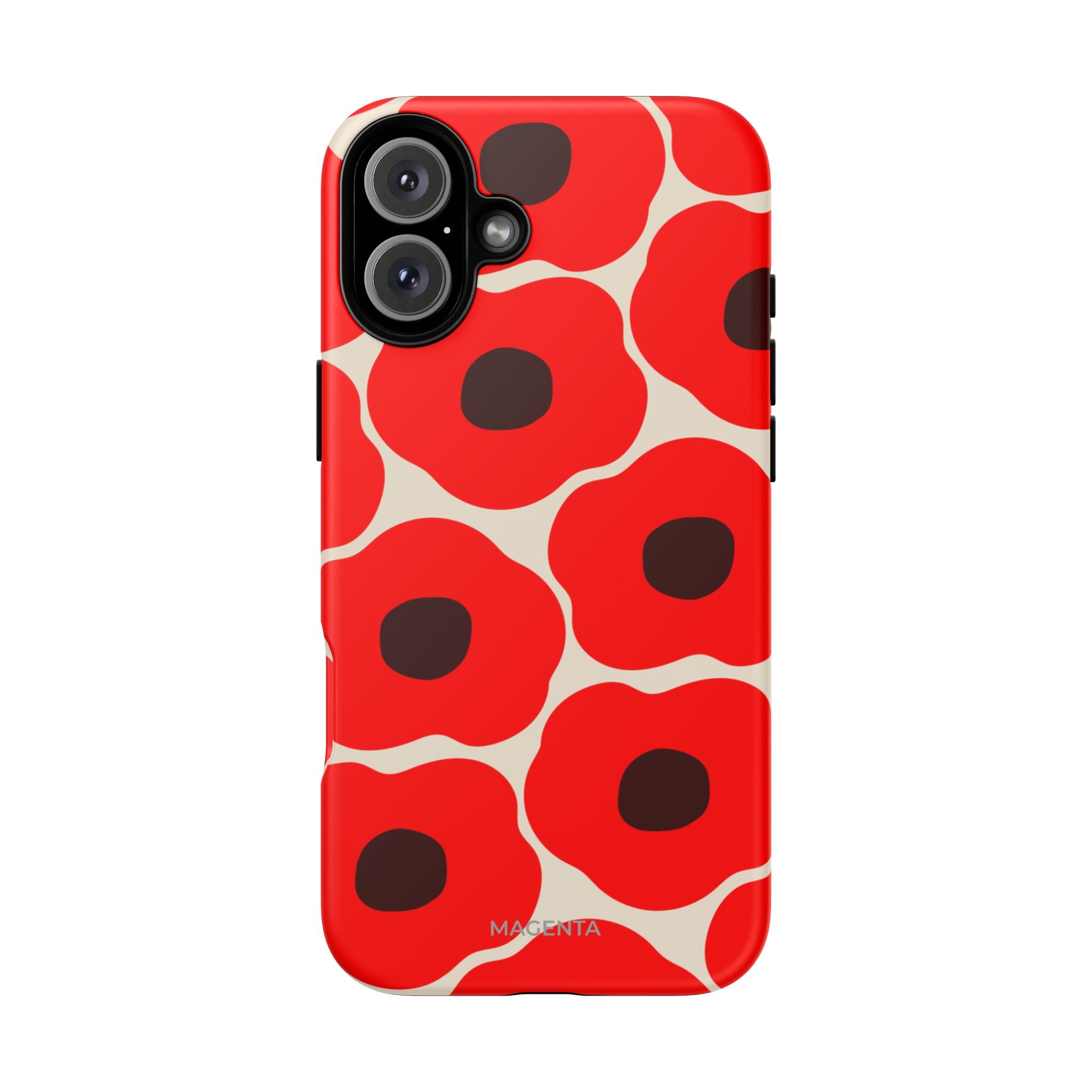 Red Poppy On Cream Tough Case