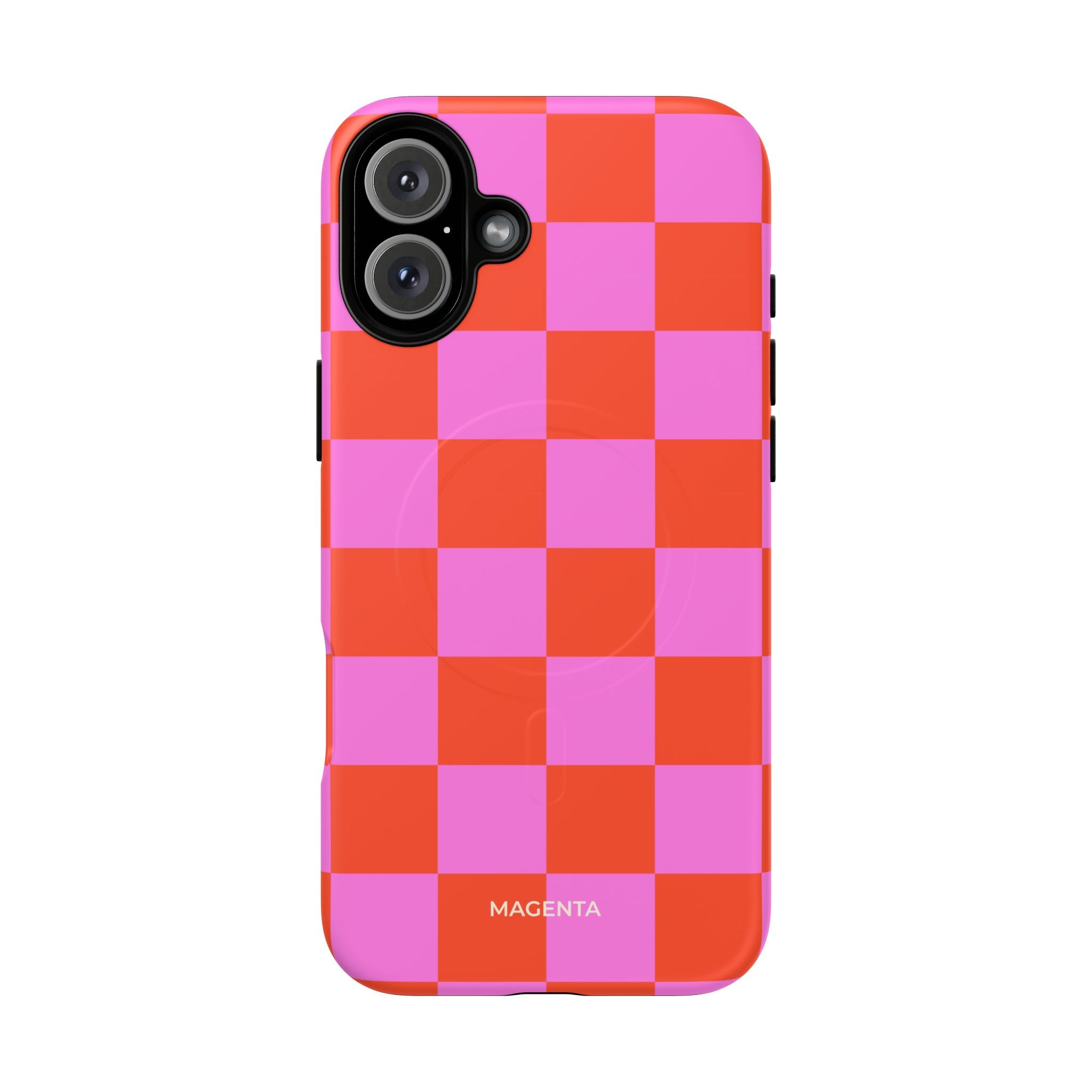 Pink & Orange Checkmate Tough Mag Case