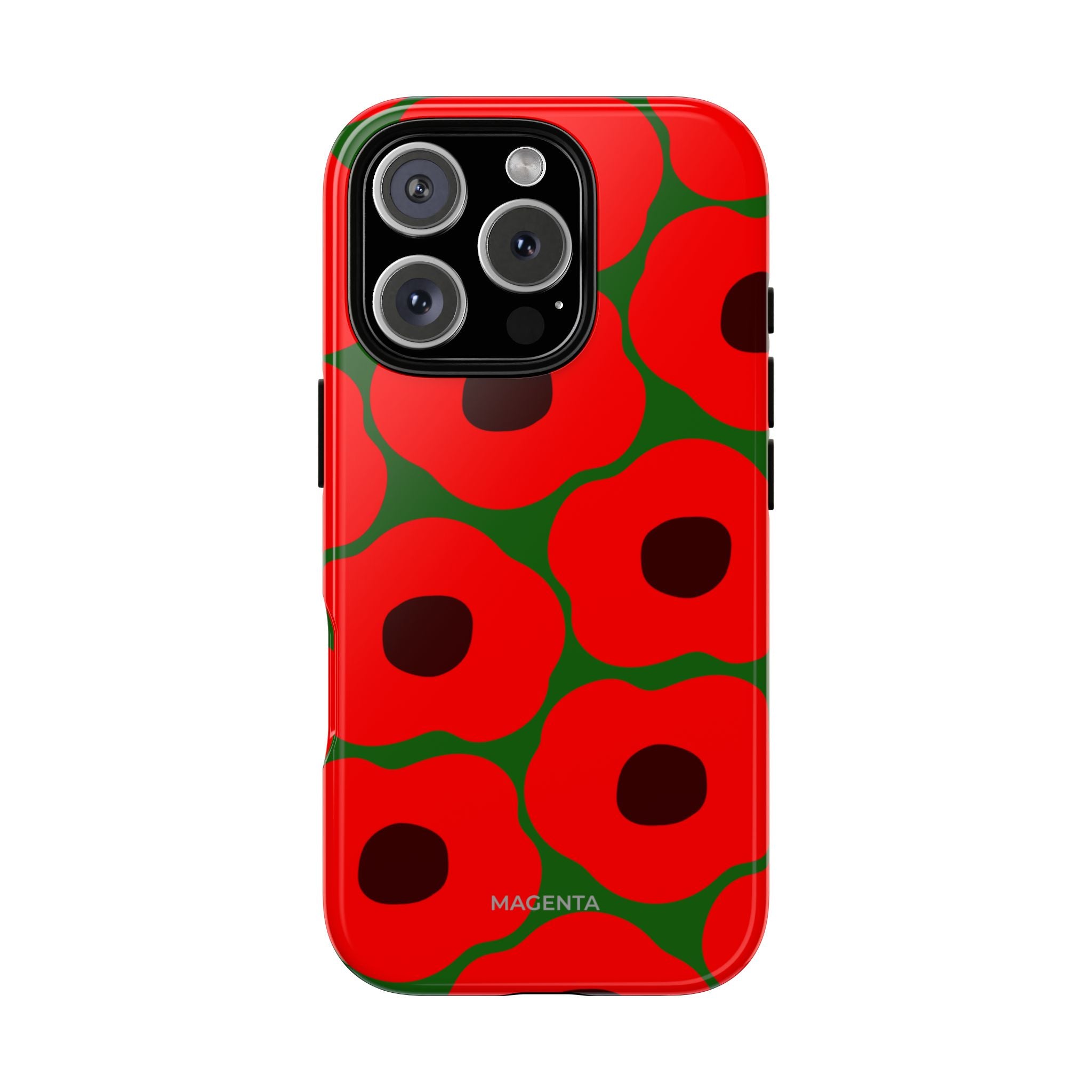 Red Poppy On Deep Green Tough Case