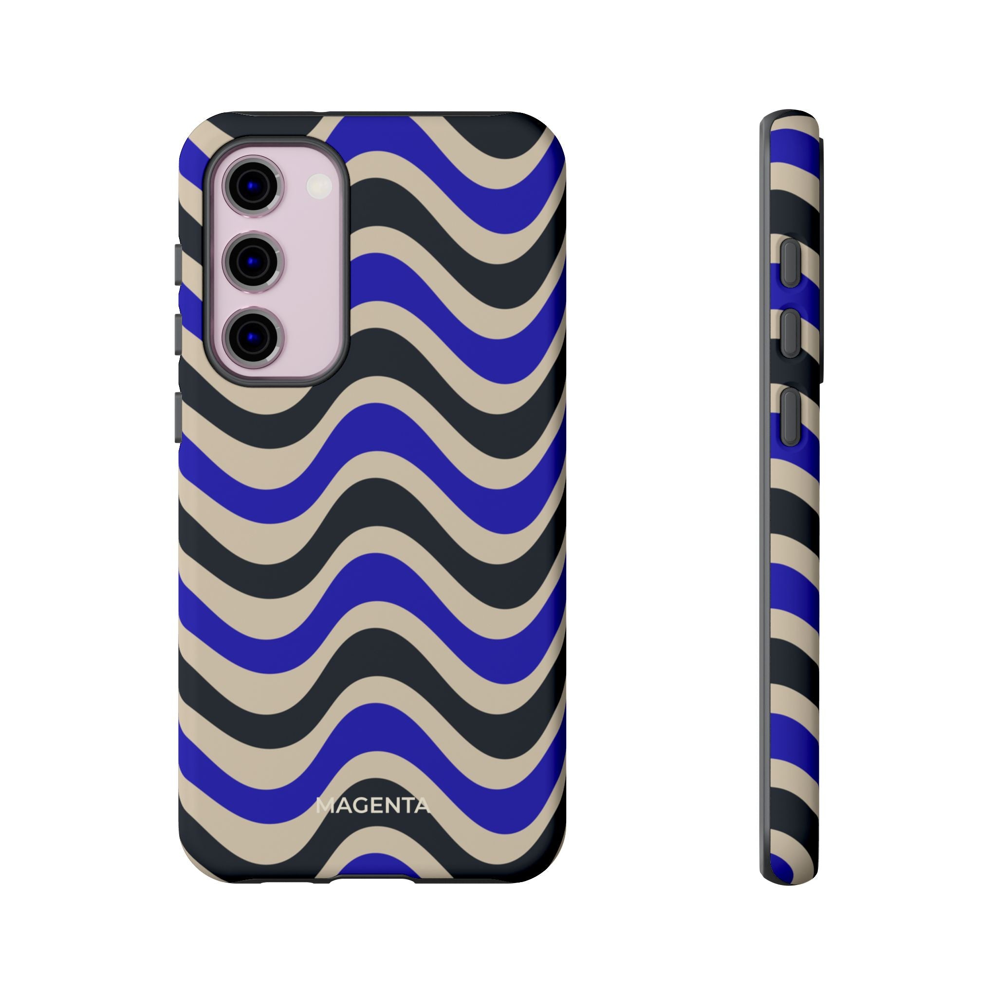 Black & Blue Waves Tough Case