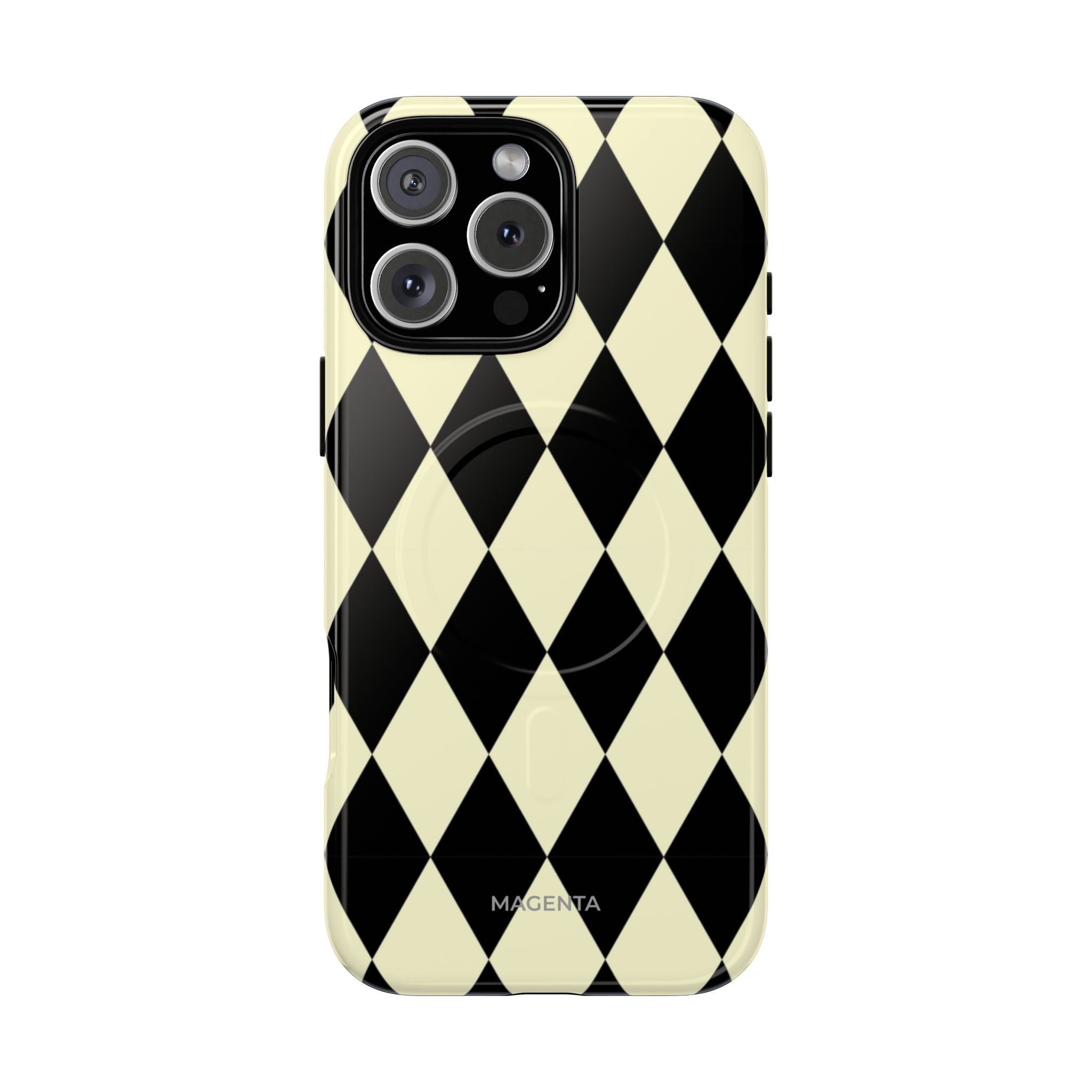 Black & Cream Geometric Tough Magnetic Case