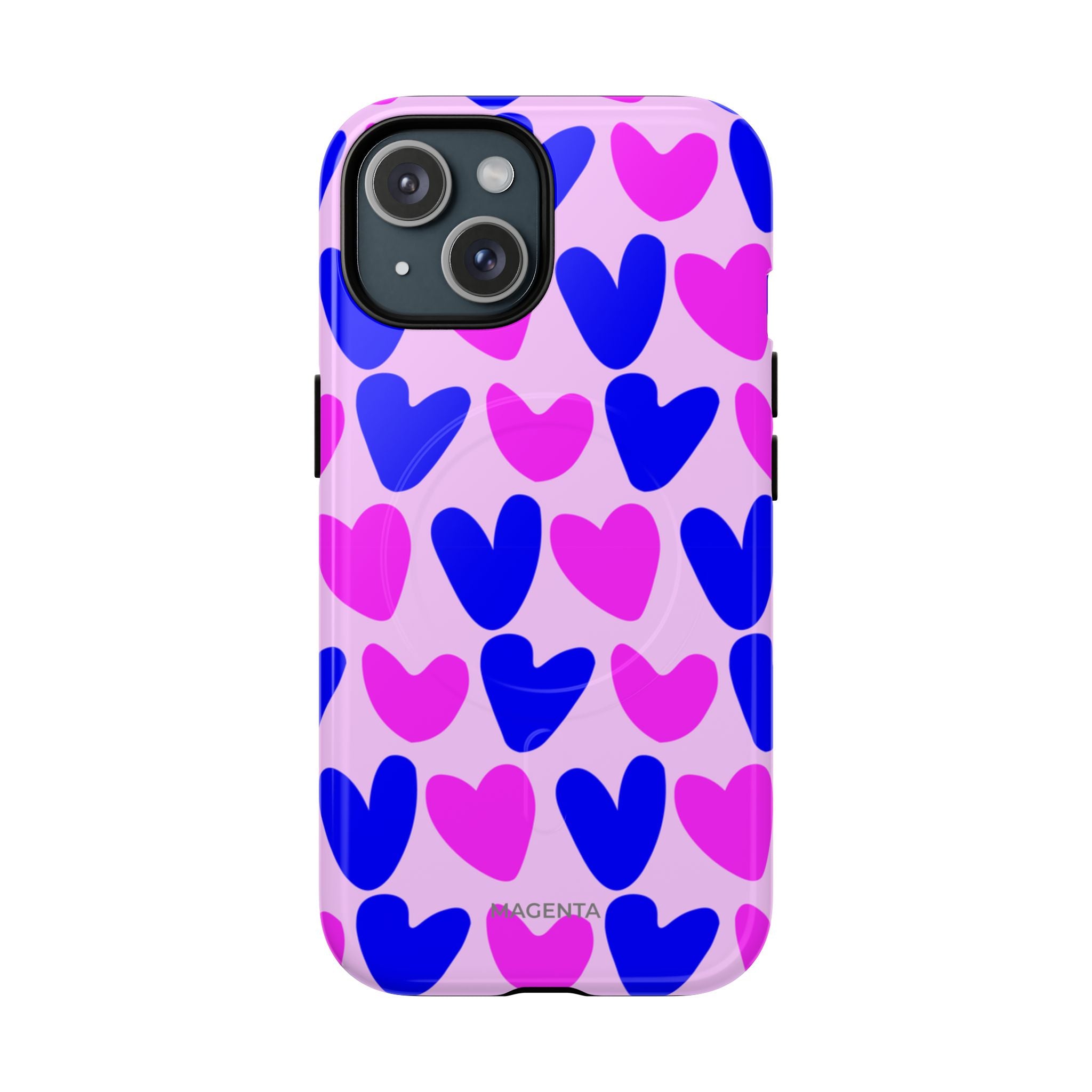 Neon Pop Heart Tough Mag Case