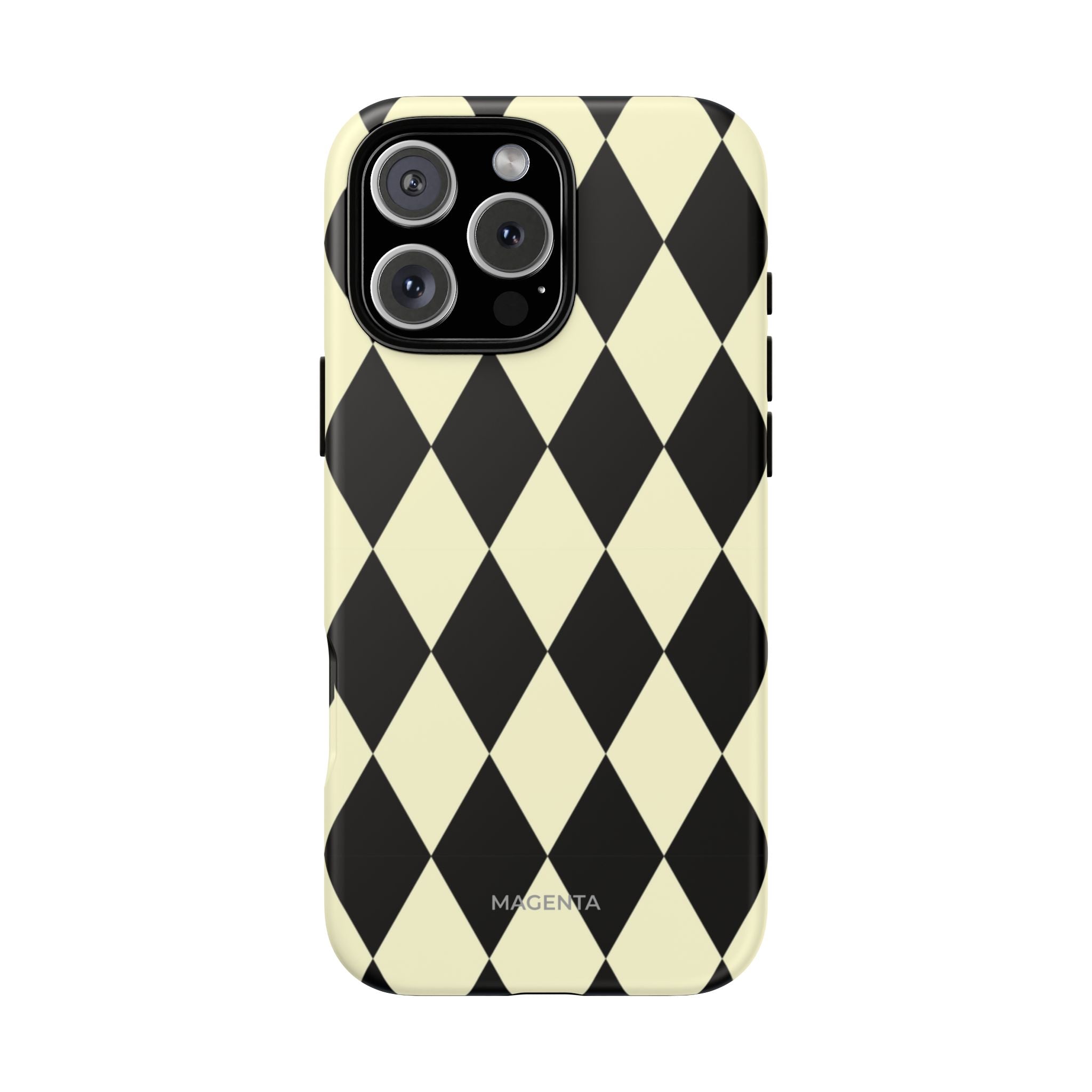 Black & Cream Geometric Tough Case