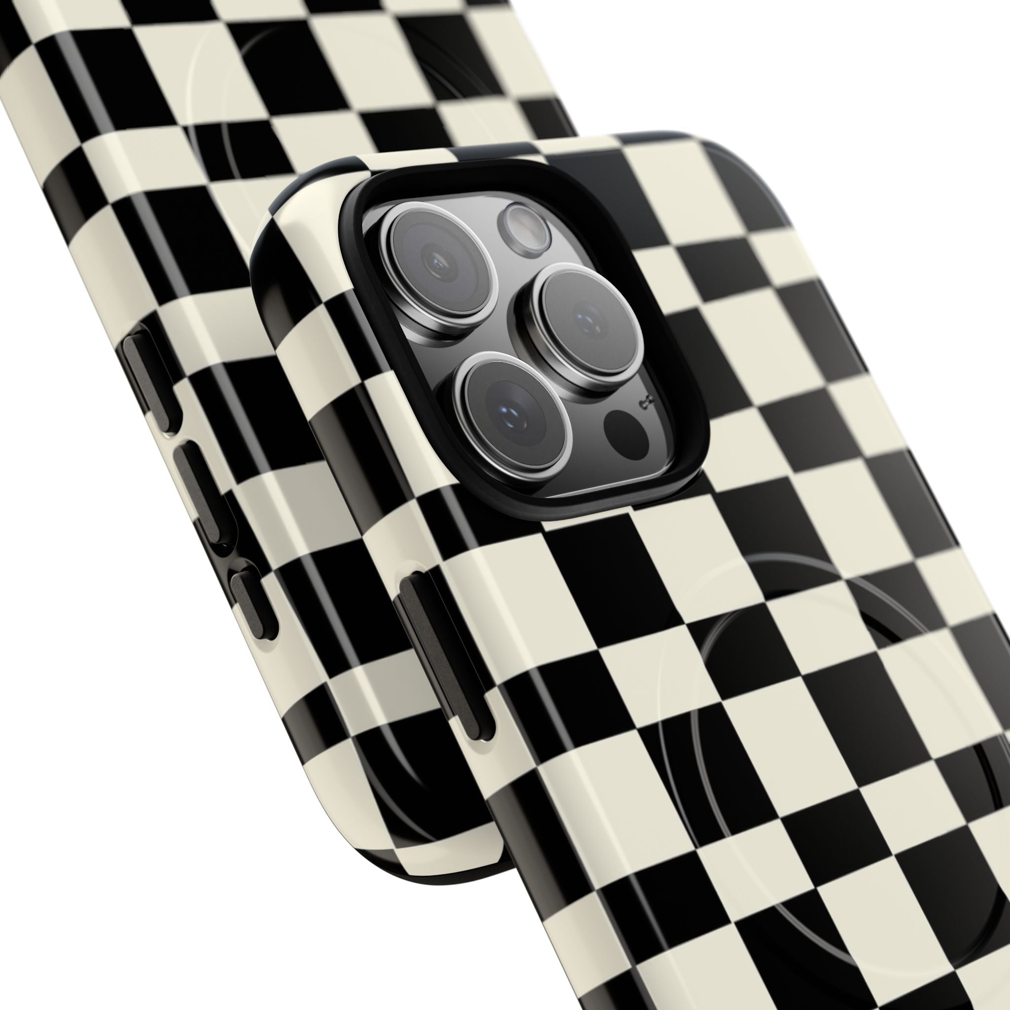 Black & White Check Tough Magnetic Case