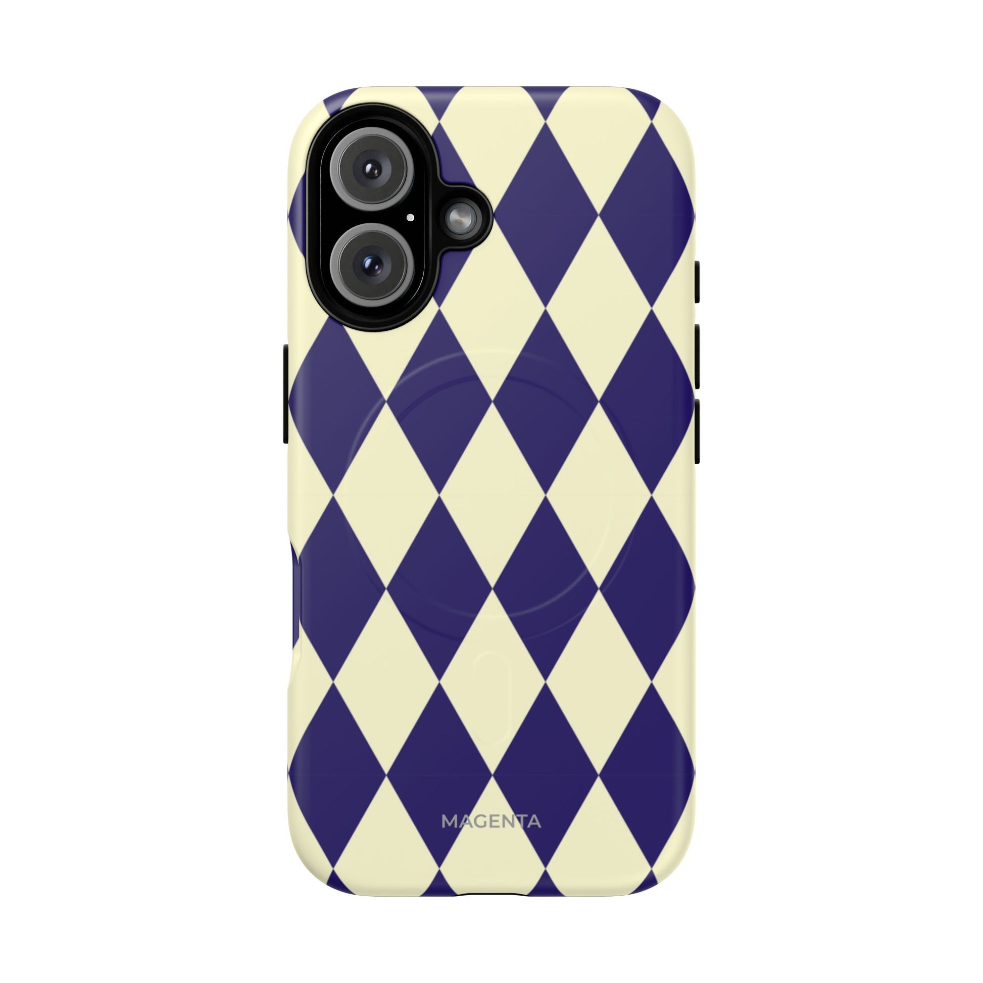 Navy & Cream Geometric Tough Magnetic Case