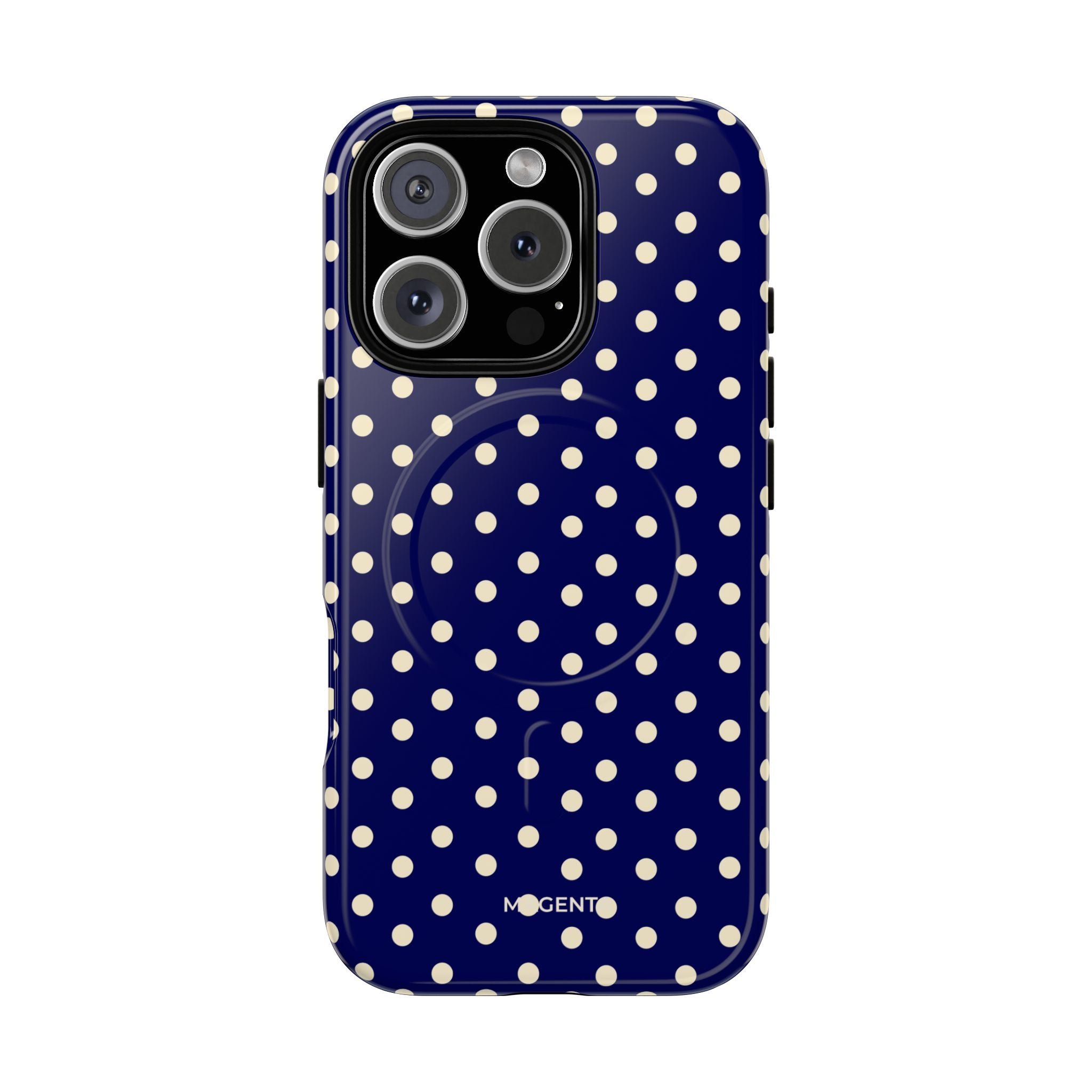 Cream On Navy Tough Magnetic Case