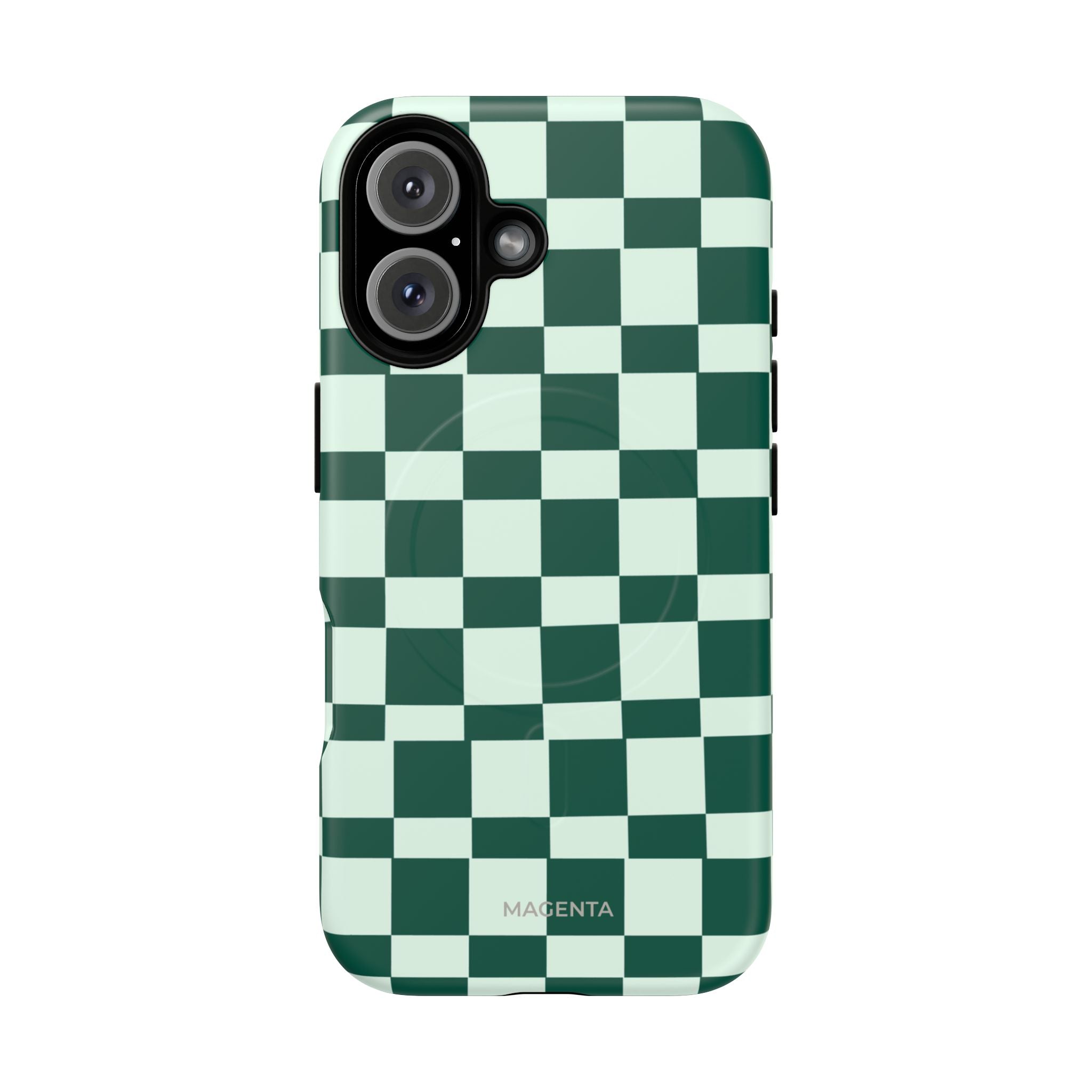 Deep Green Check Tough Magnetic Case