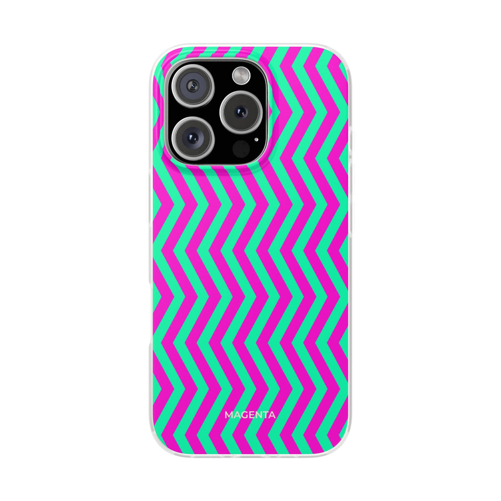Pink Mint Chevron Flexi Case