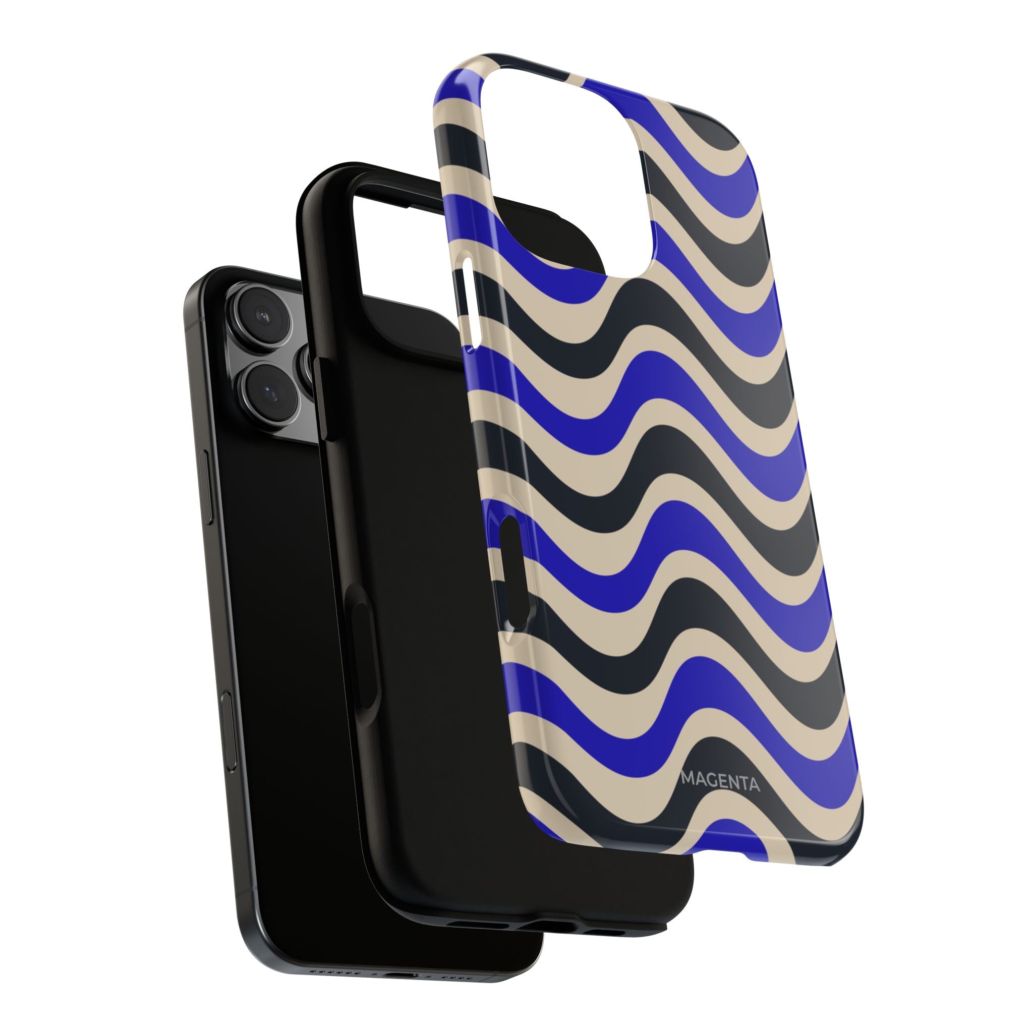 Black & Blue Waves Tough Case