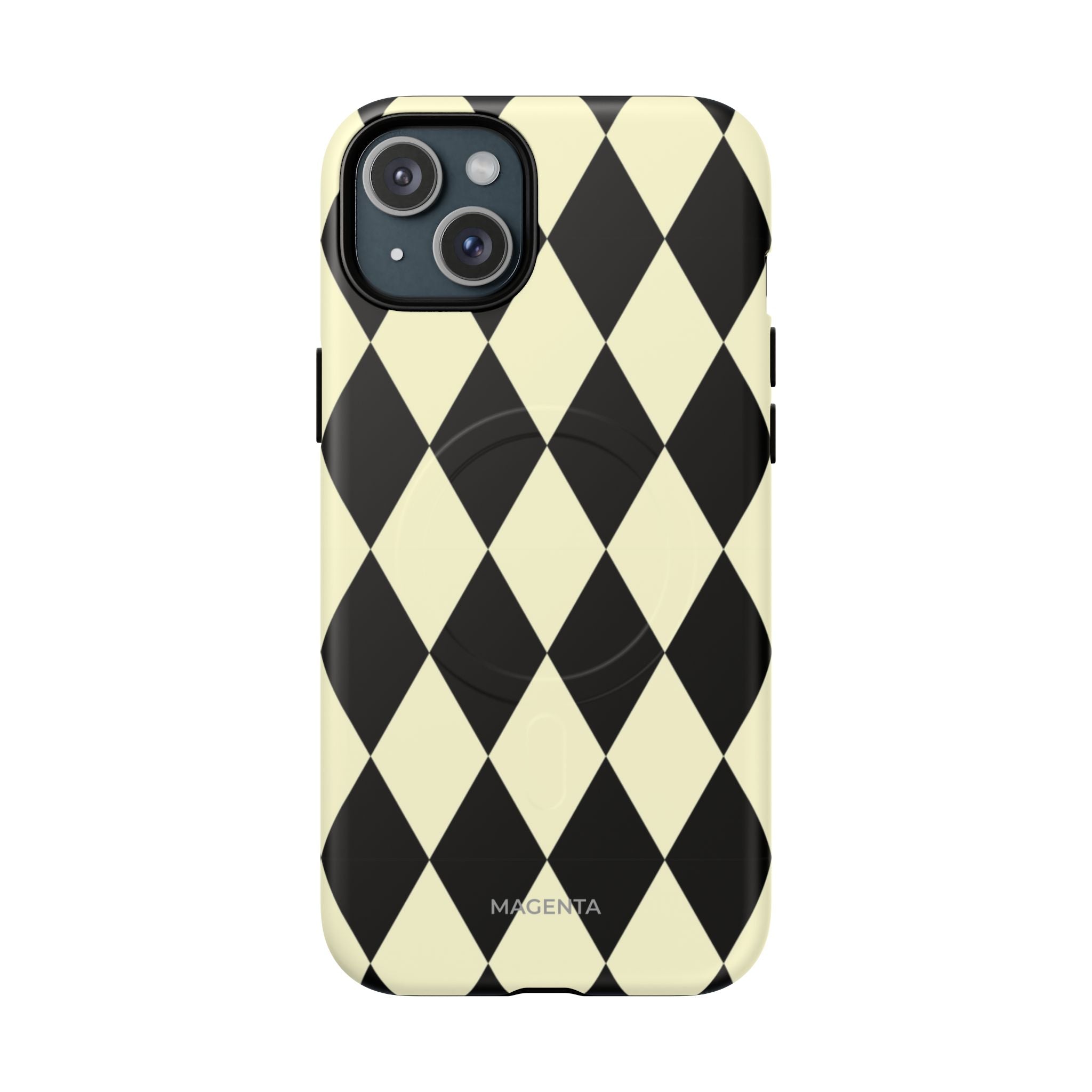 Black & Cream Geometric Tough Magnetic Case