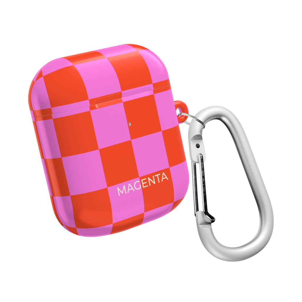 Orange & Pink Checkmate AirPods Gen 2 Case
