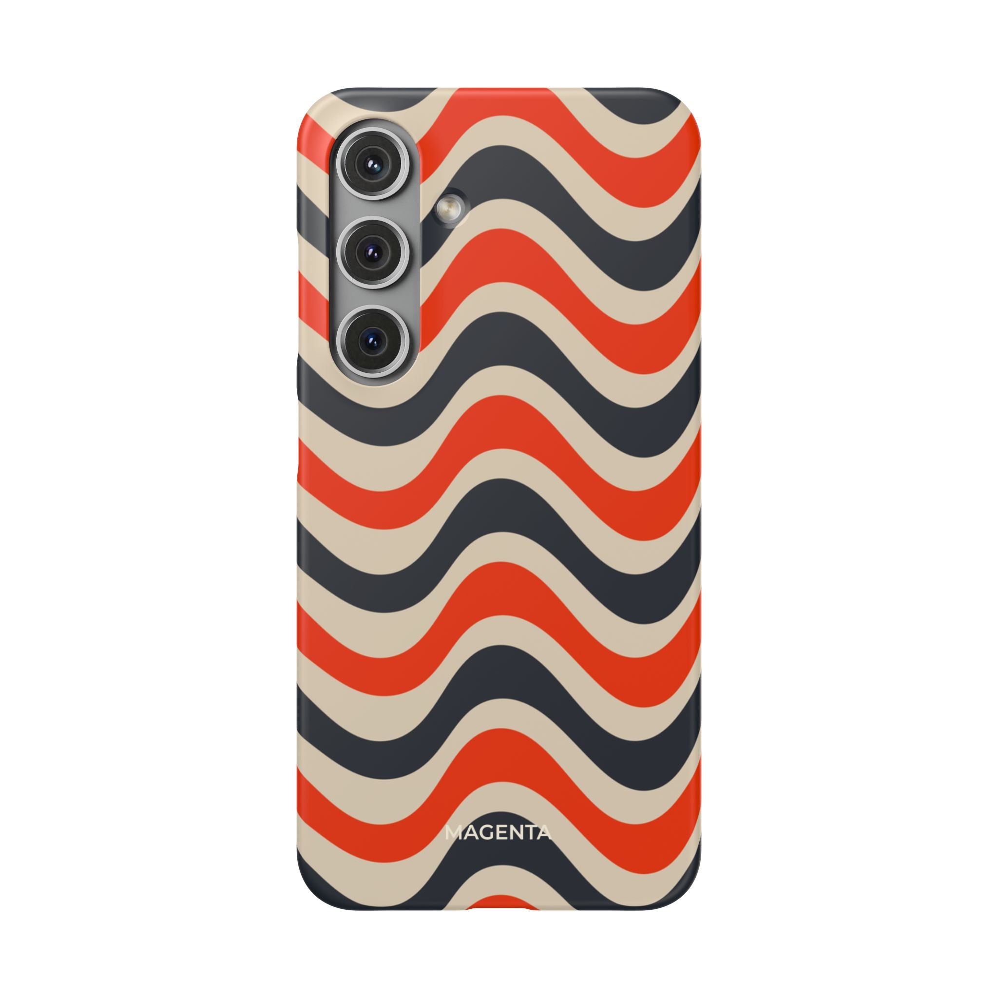 Black & Red Waves Snap Case