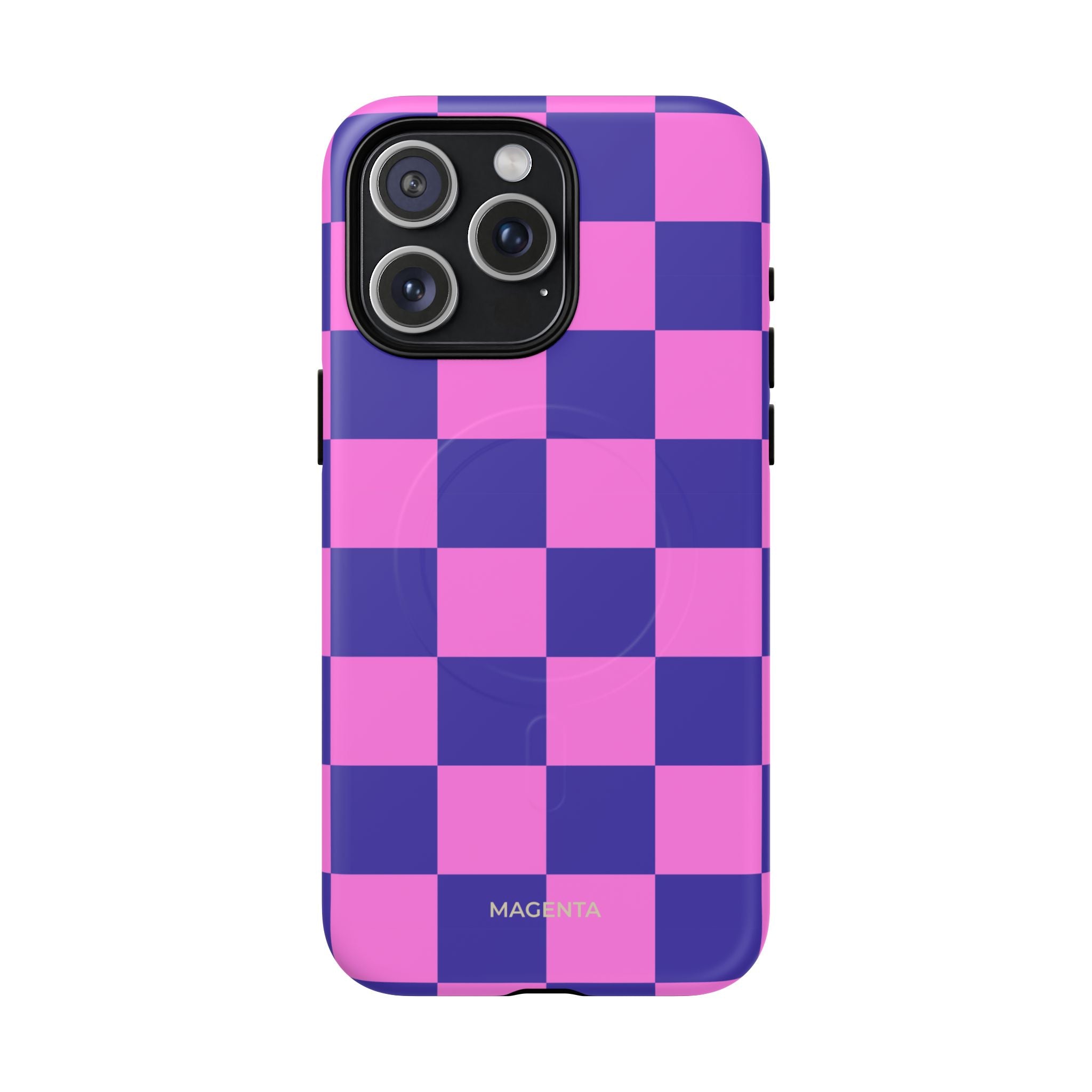 Pink & Blue Checkmate Tough Mag Case