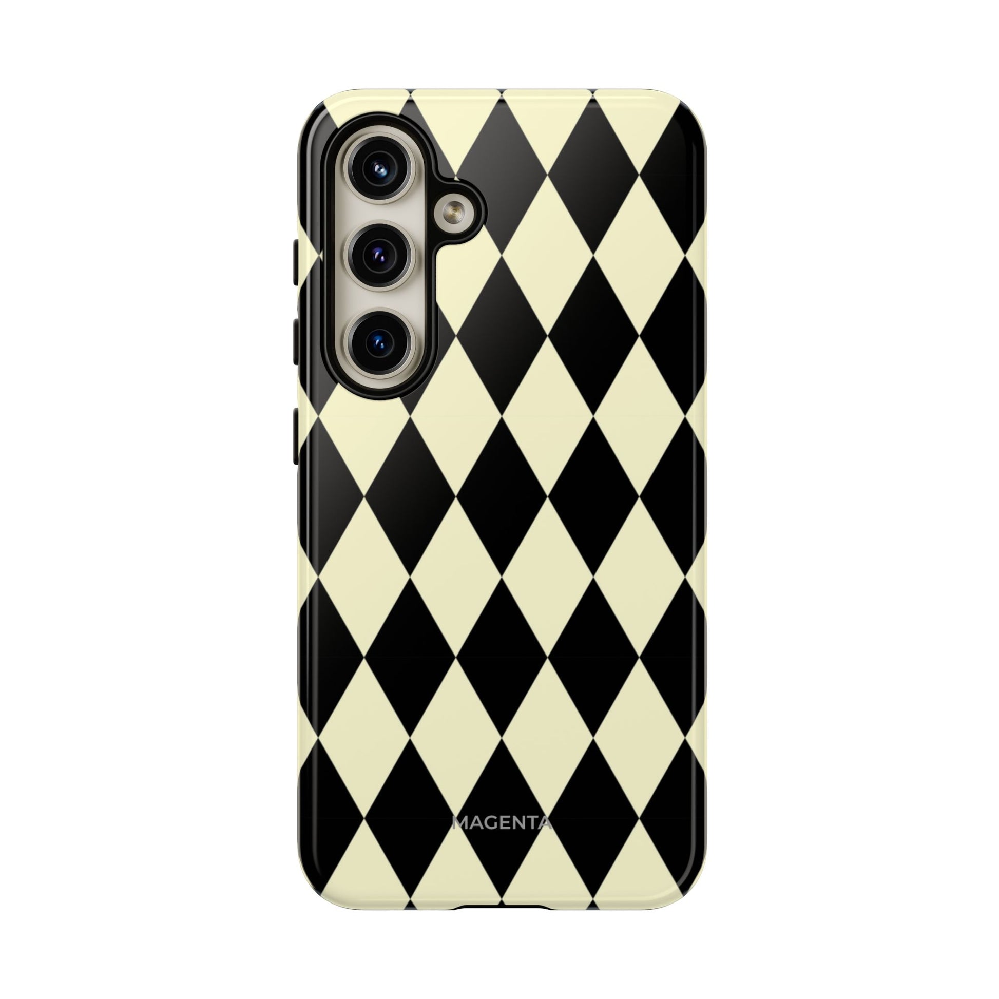 Black & Cream Geometric Tough Case