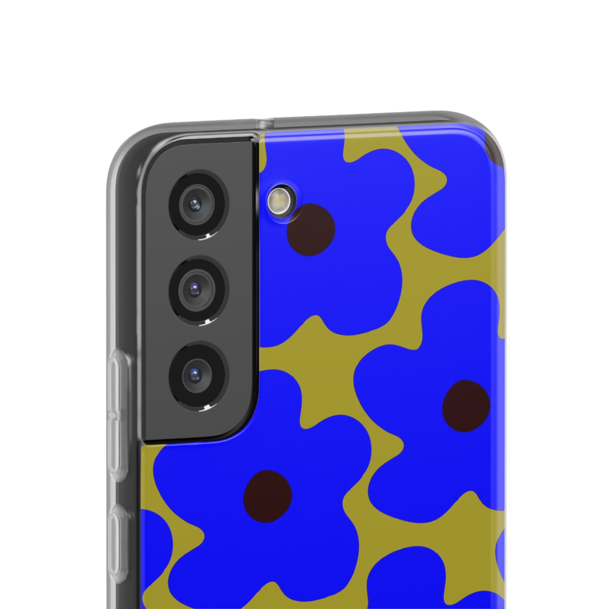 Cobalt Floral On Deep Green