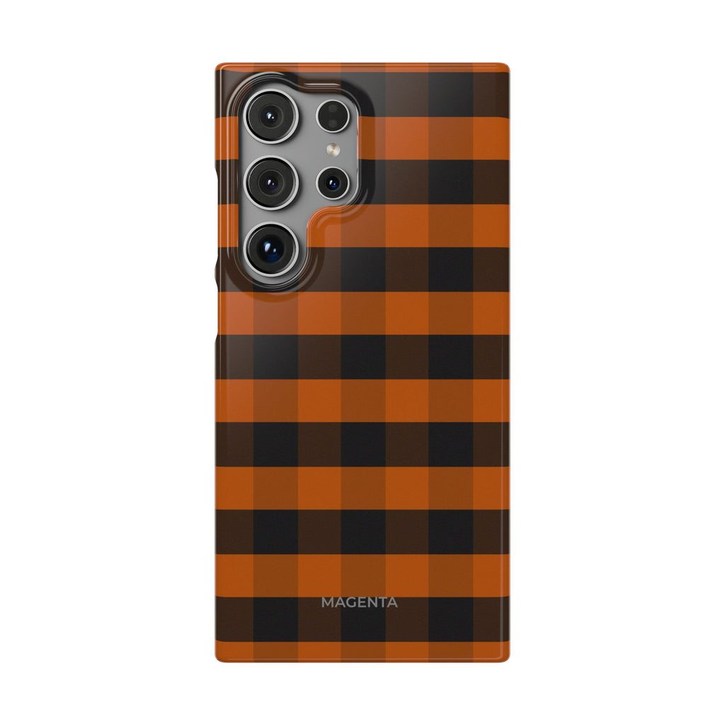 Orange Plaid Snap Case