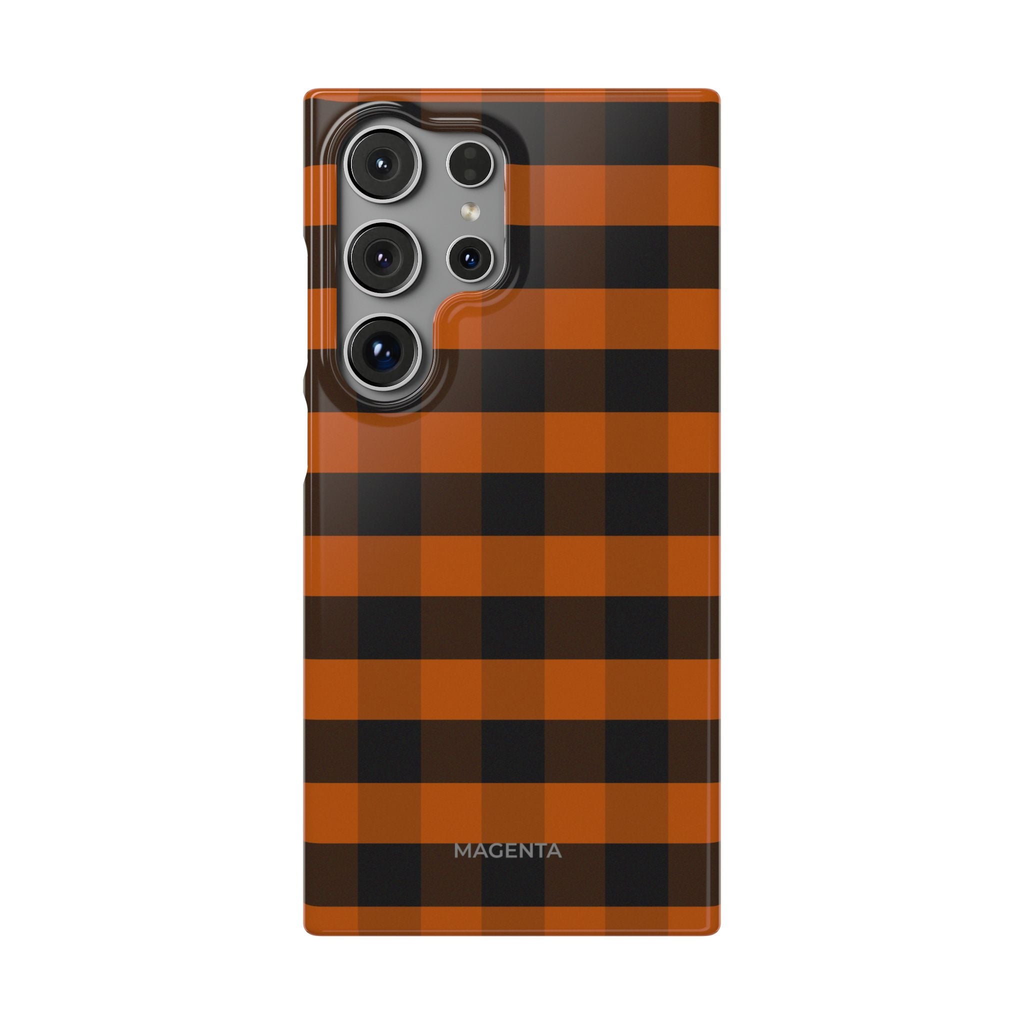 Orange Plaid Snap Case