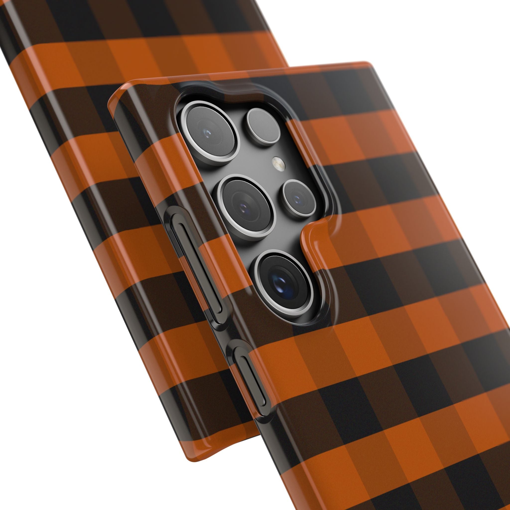 Orange Plaid Snap Case