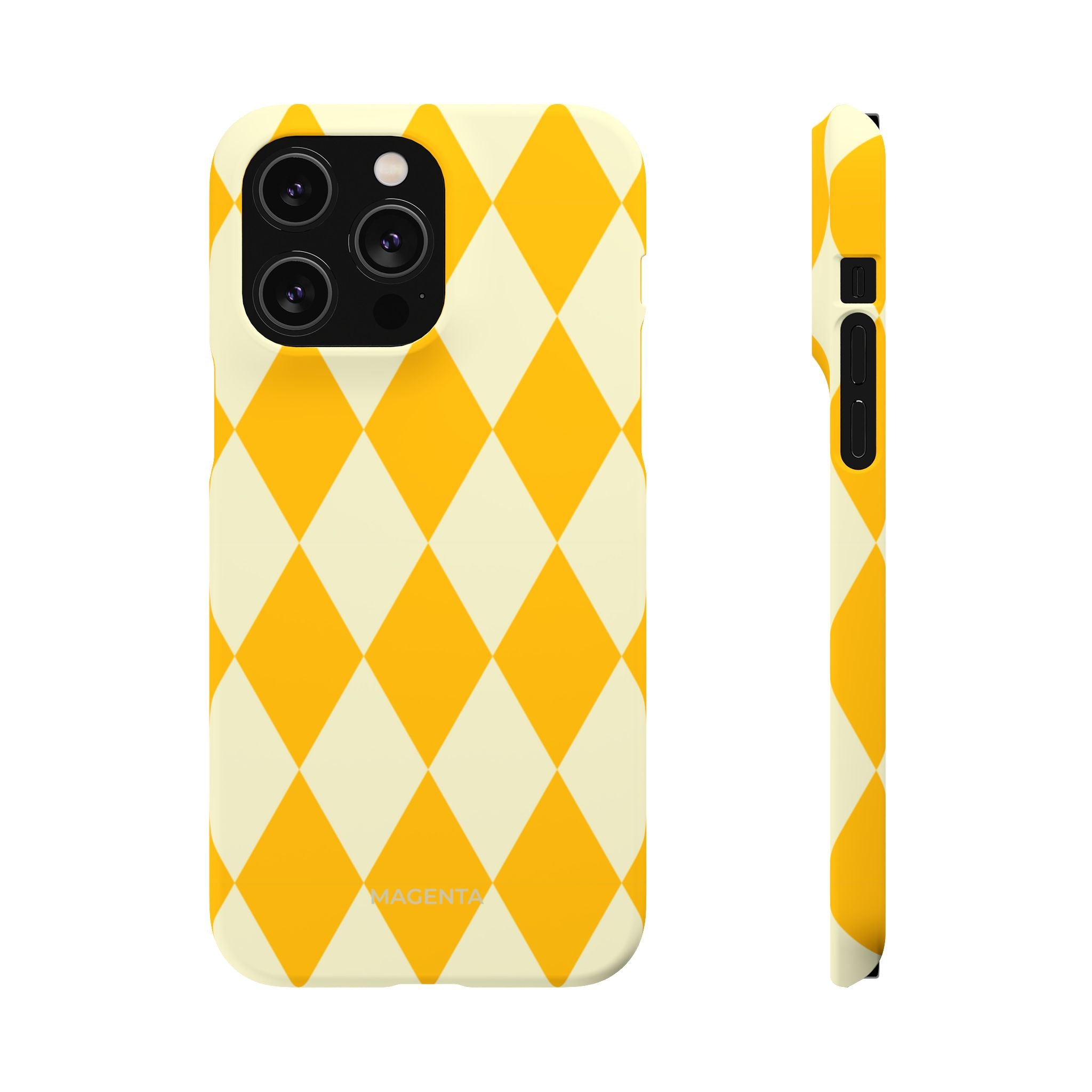Yellow & Cream Geometric Snap Case