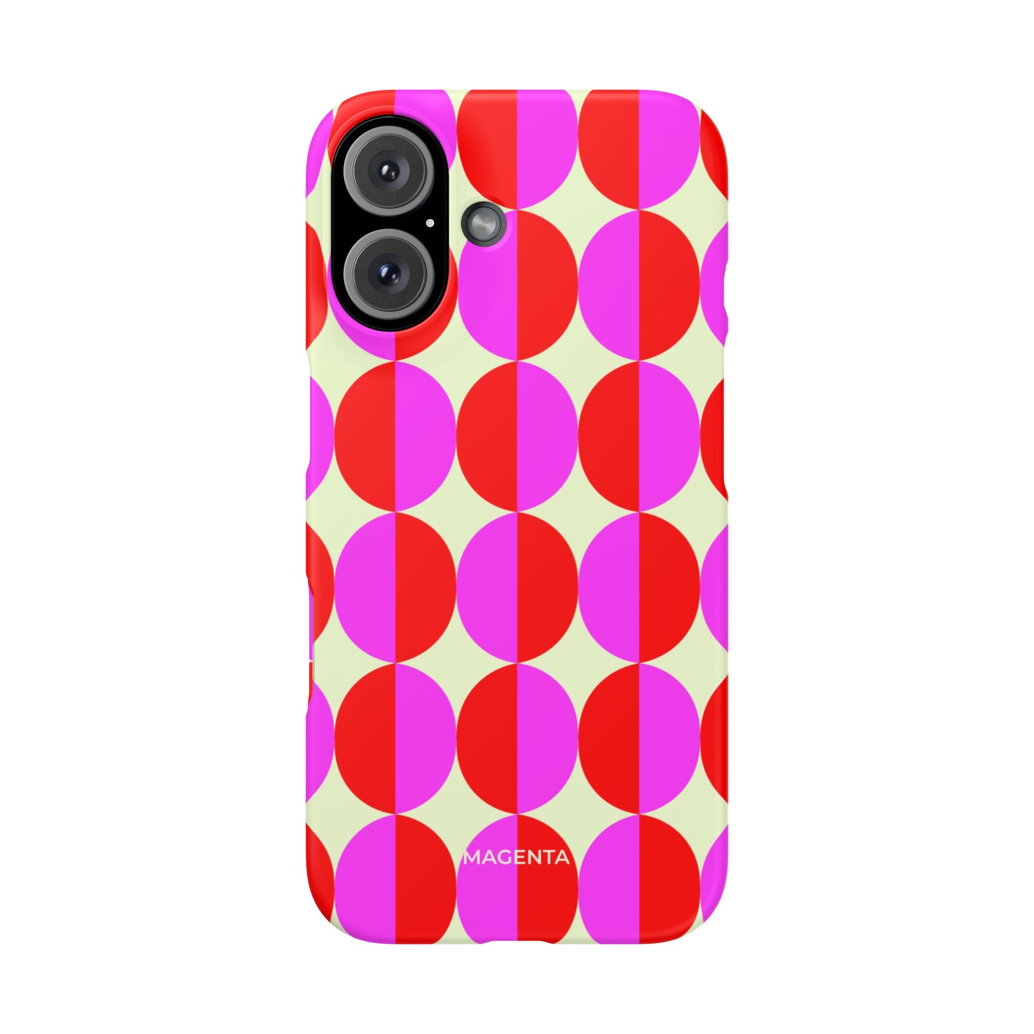 Red Pink Circle Snap Case