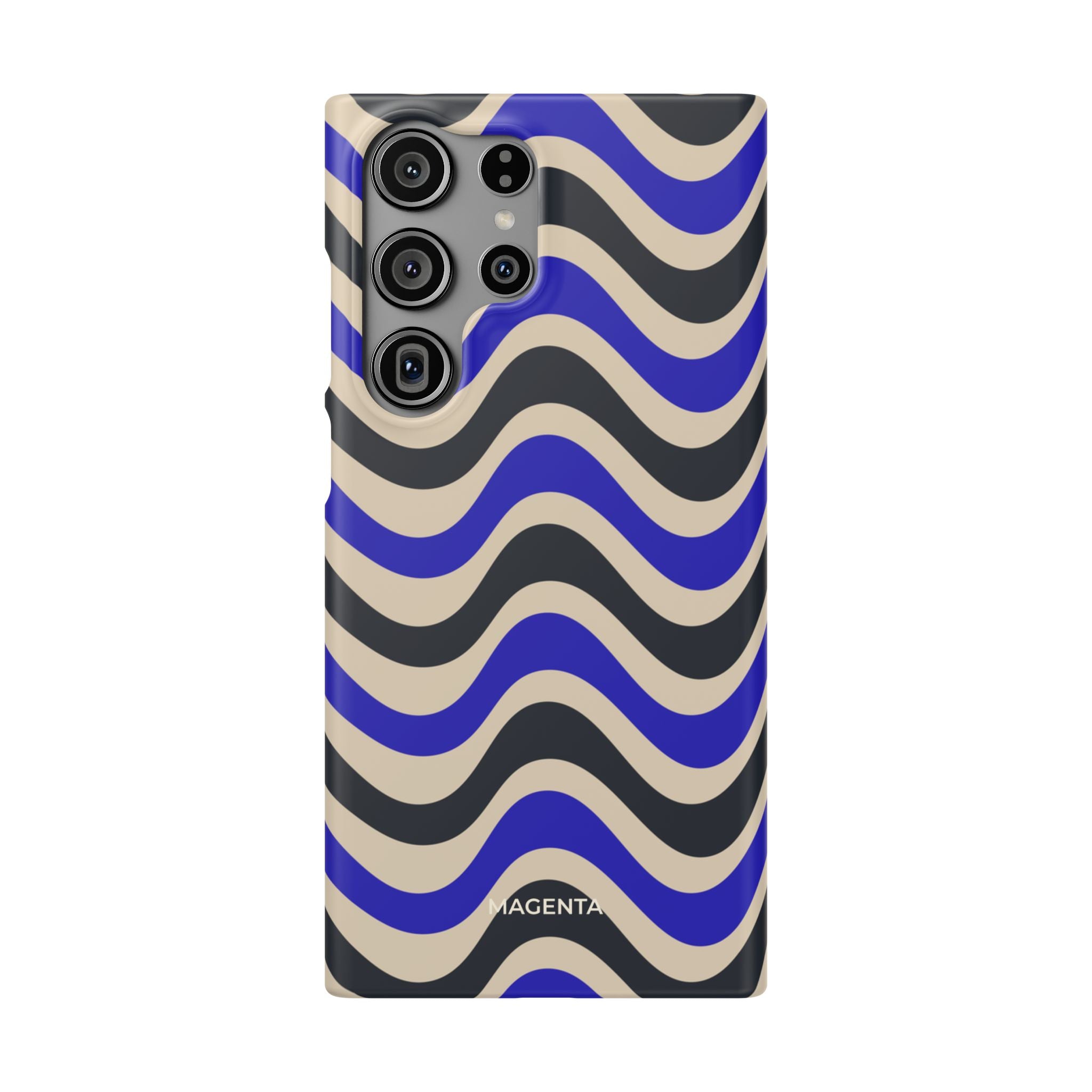 Black & Blue Waves Snap Case