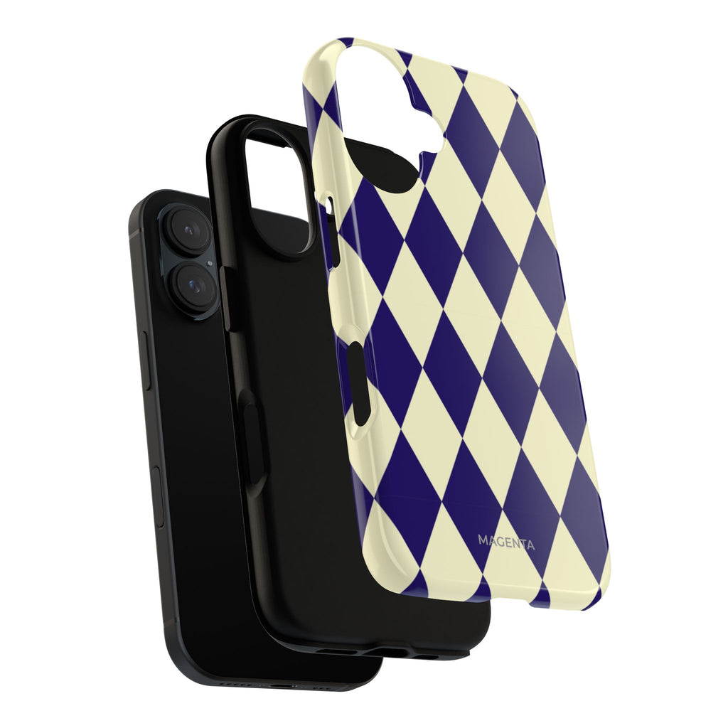 Navy & Cream Geometric Tough Case