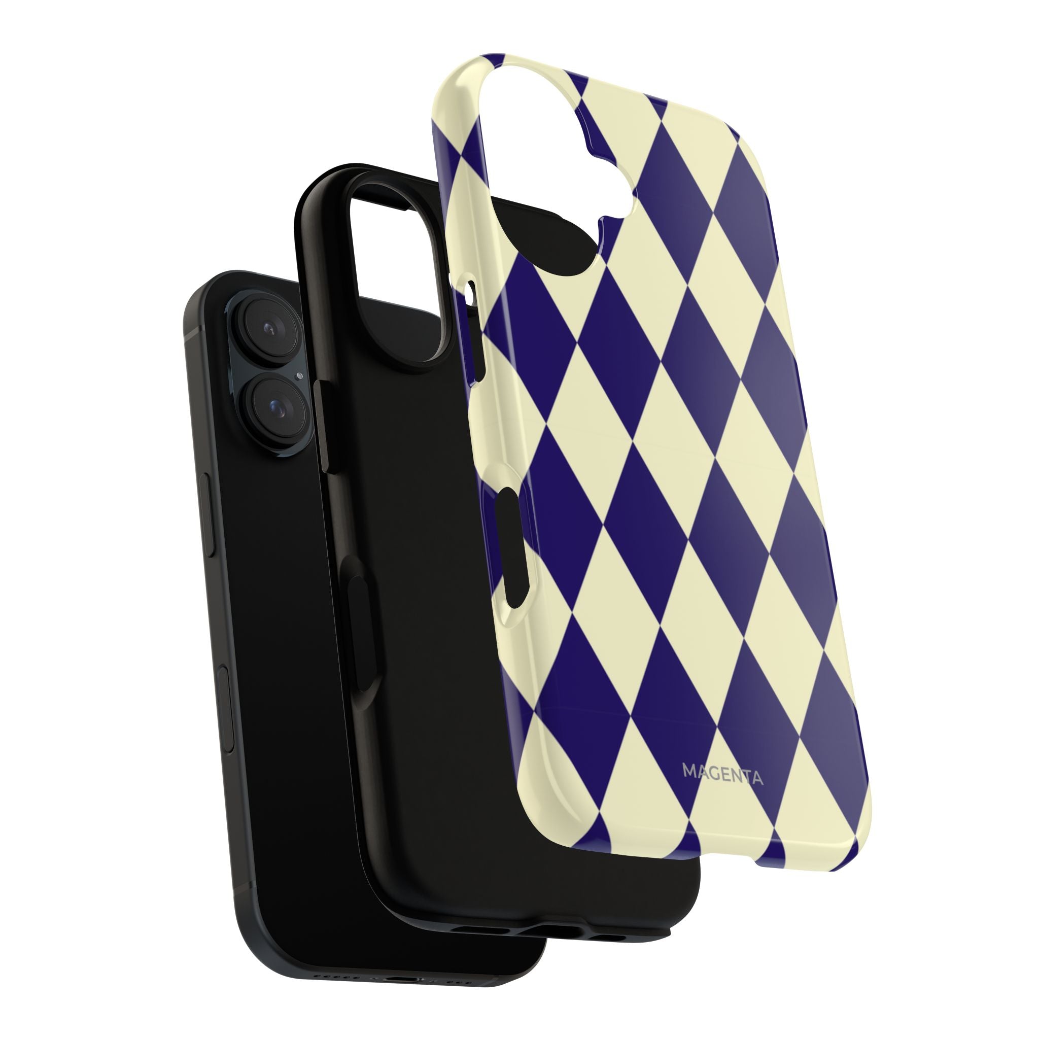 Navy & Cream Geometric Tough Case