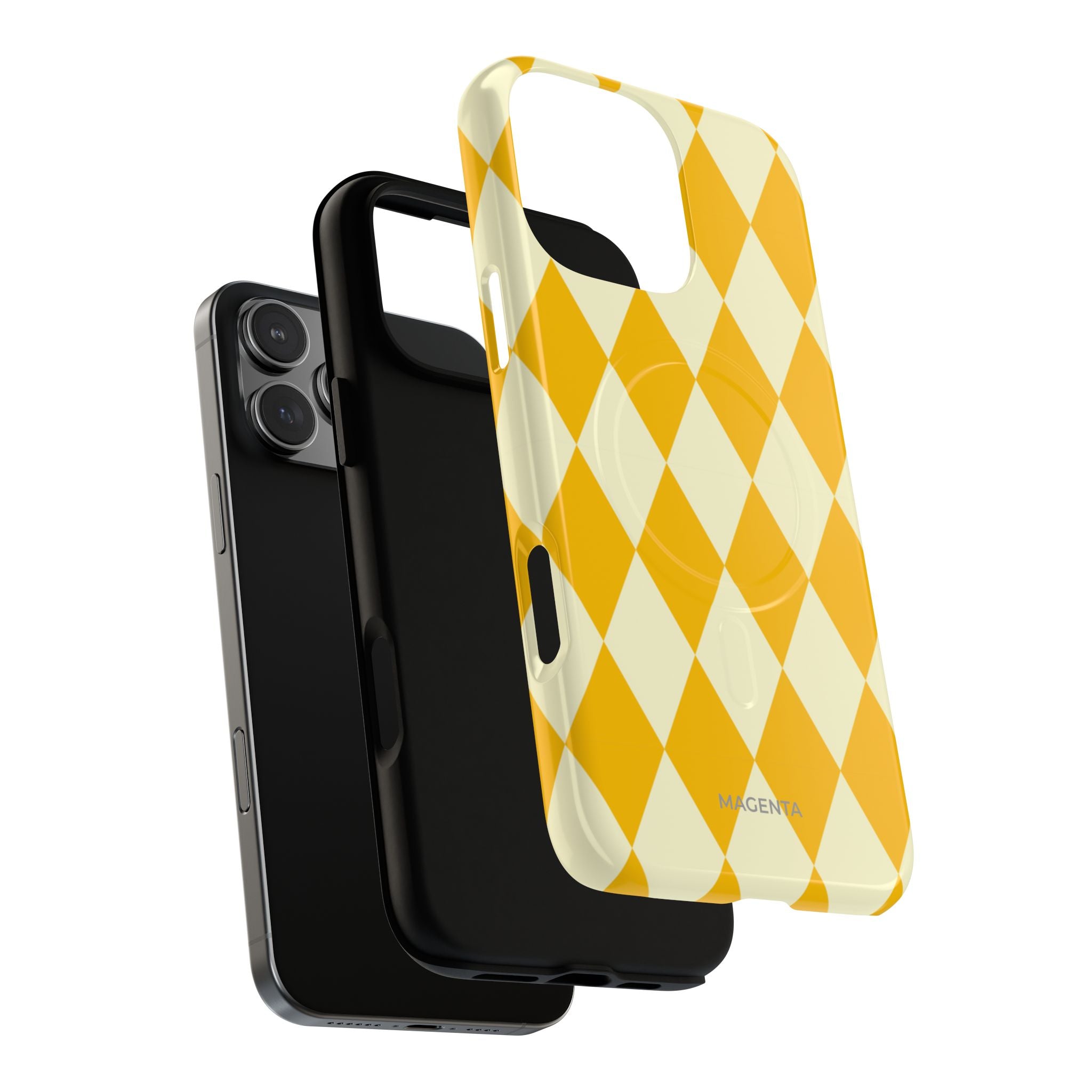 Yellow & Cream Geometric Tough Magnetic Case