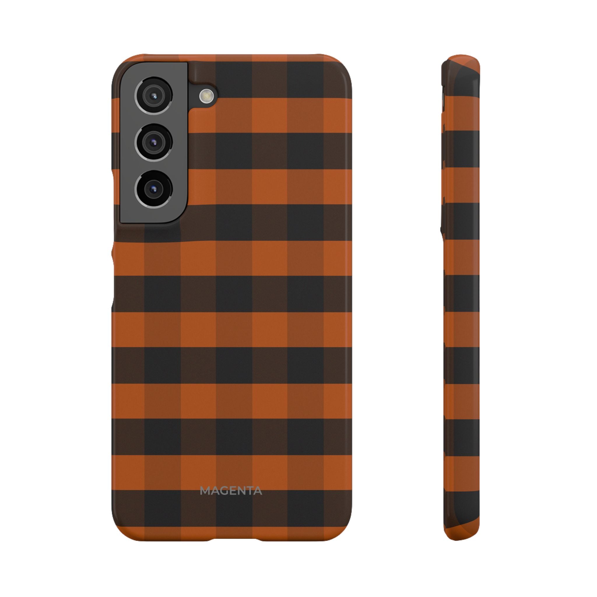 Orange Plaid Snap Case