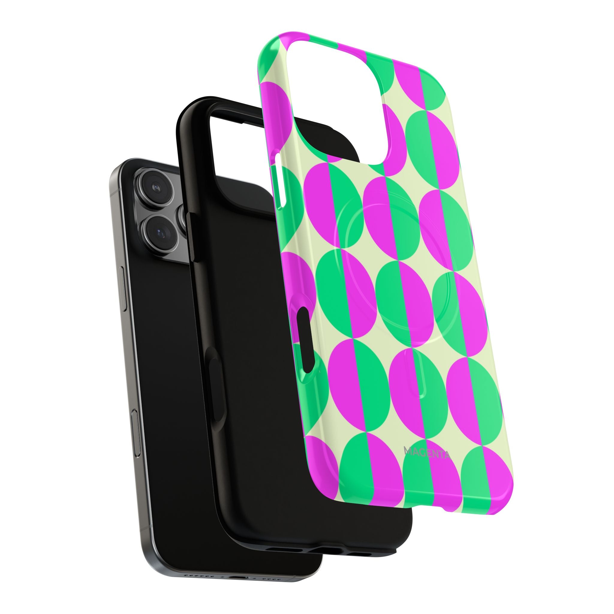 Pink Green Circle Tough Mag Case