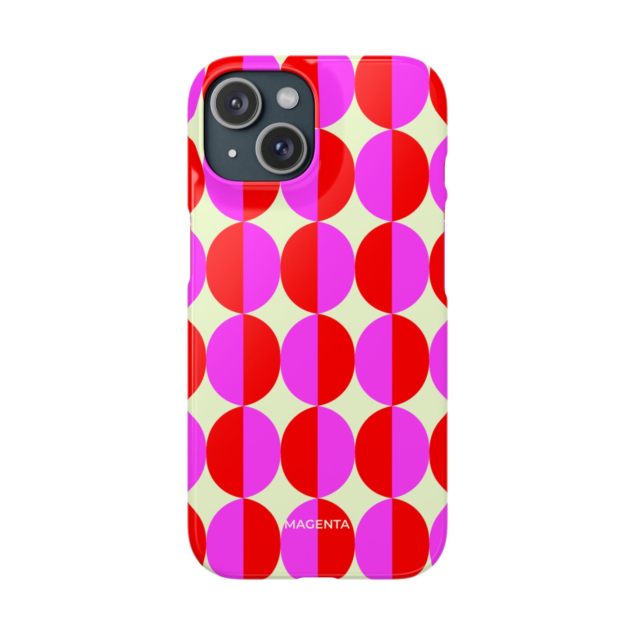 Red Pink Circle Snap Case