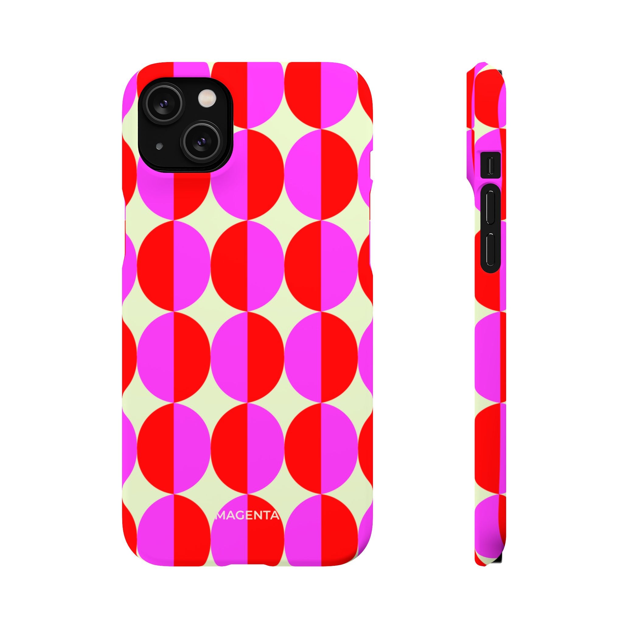 Red Pink Circle Snap Case