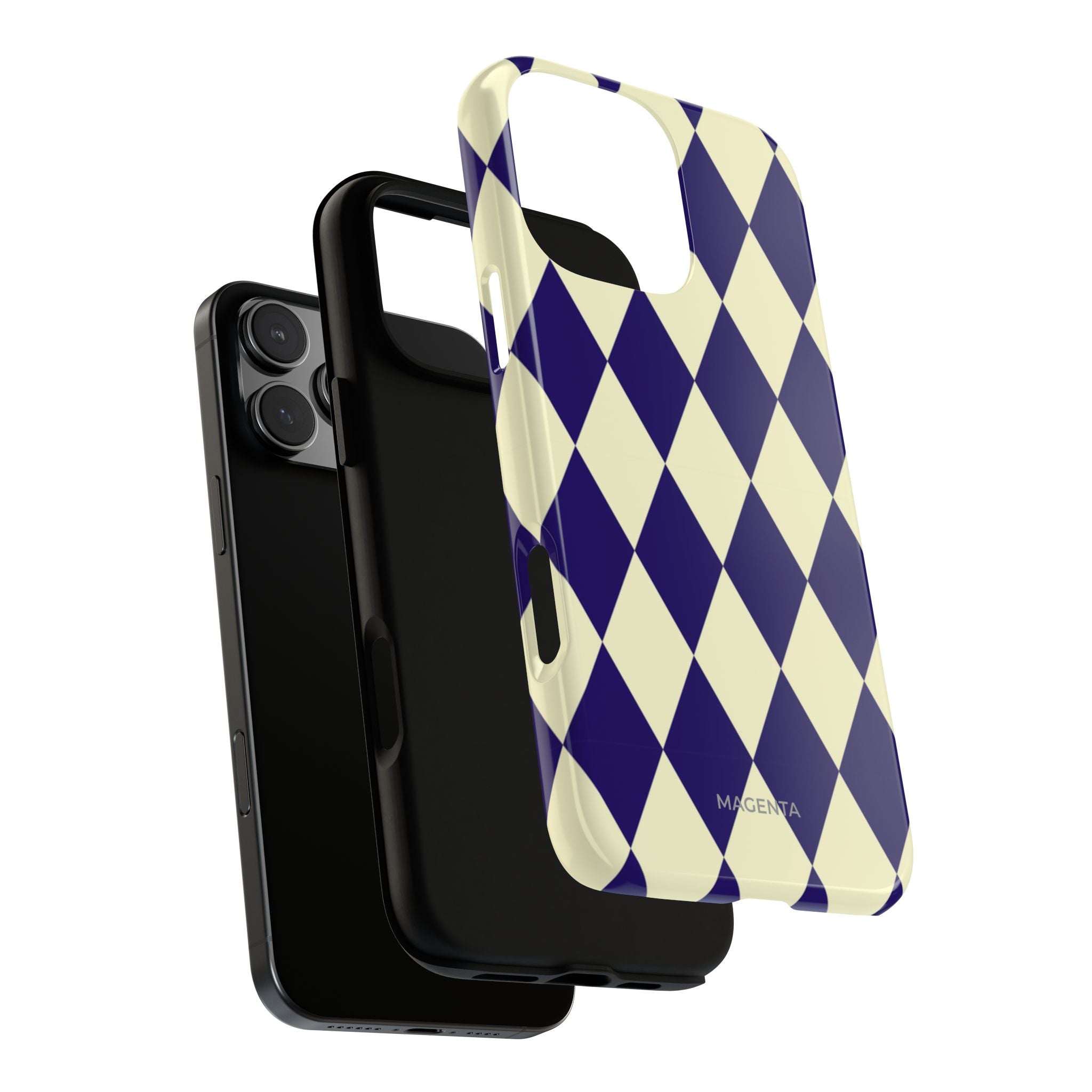 Navy & Cream Geometric Tough Case
