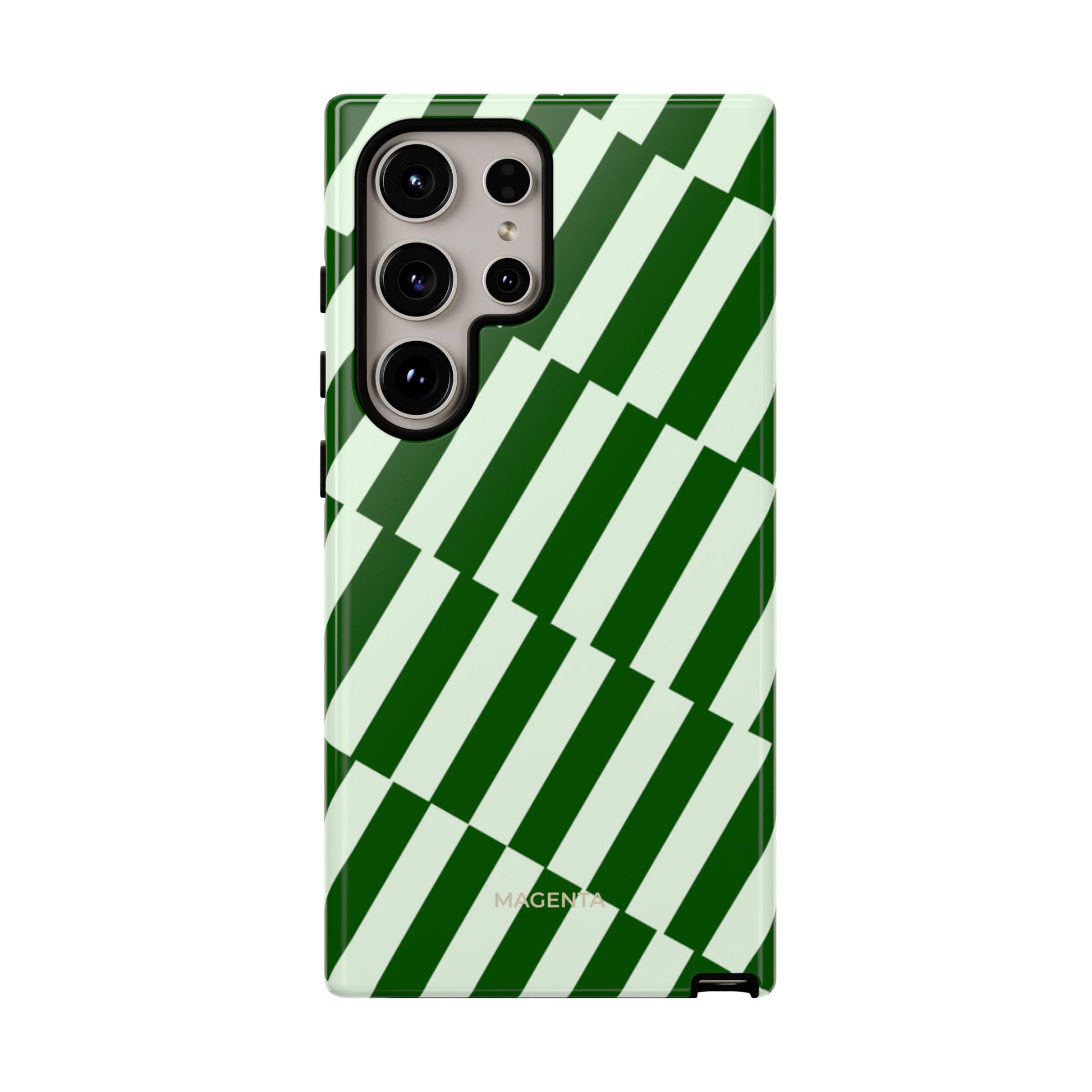Deep Green Stripes Tough Case