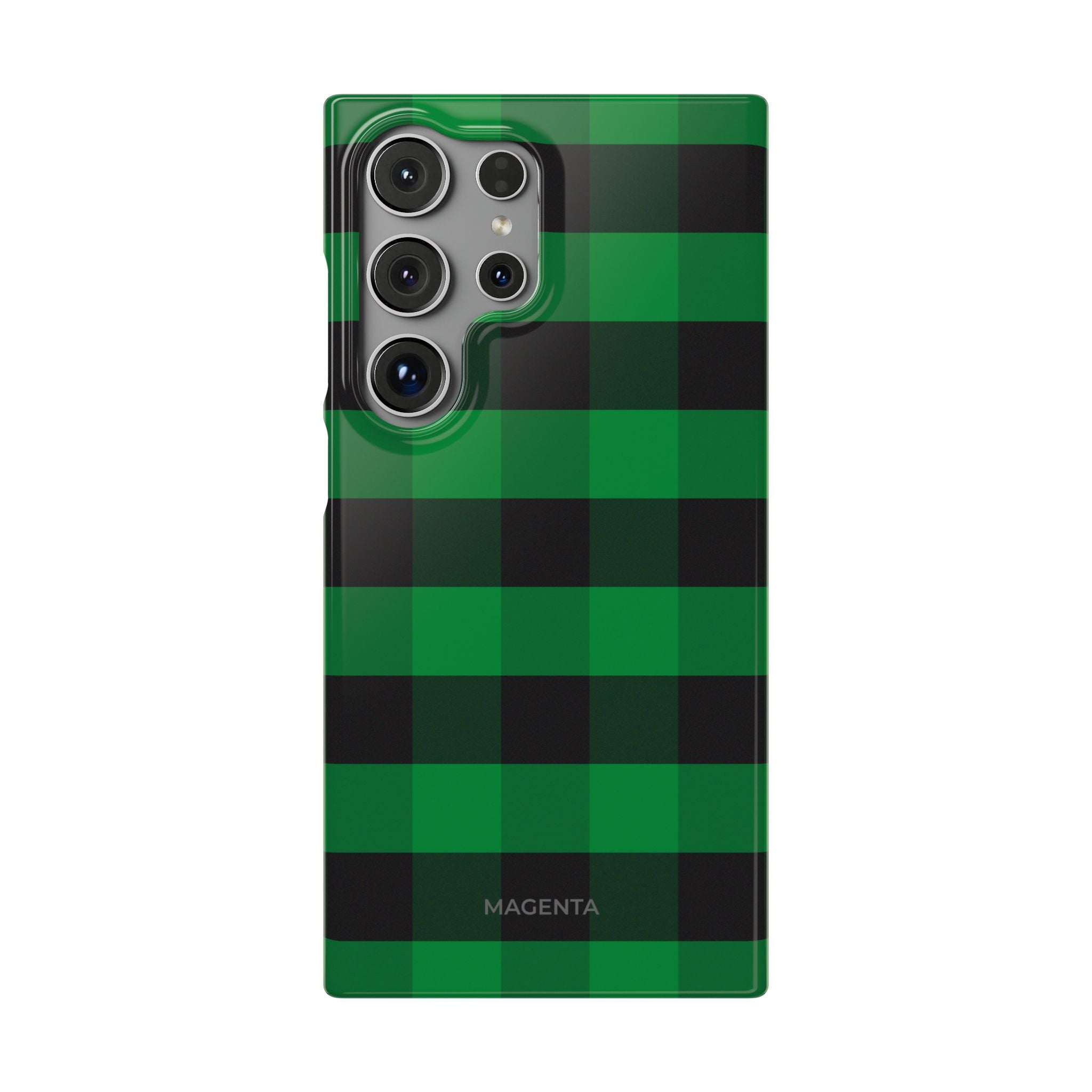 Green Plaid Snap Case