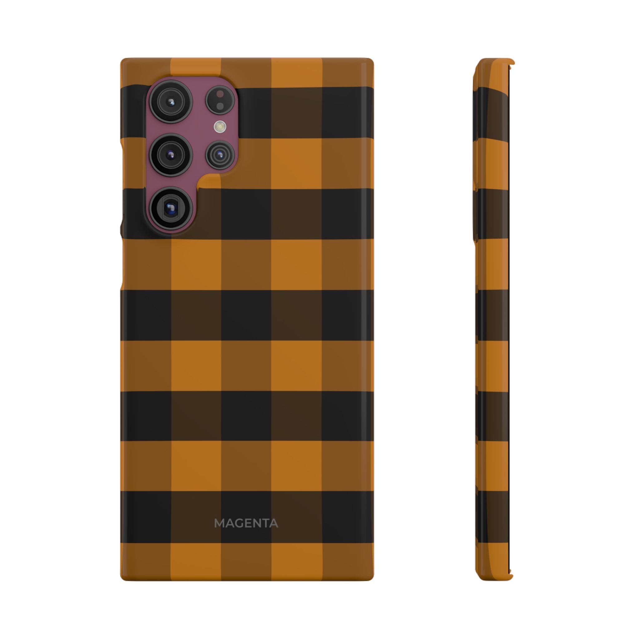 Golden Plaid Snap Case