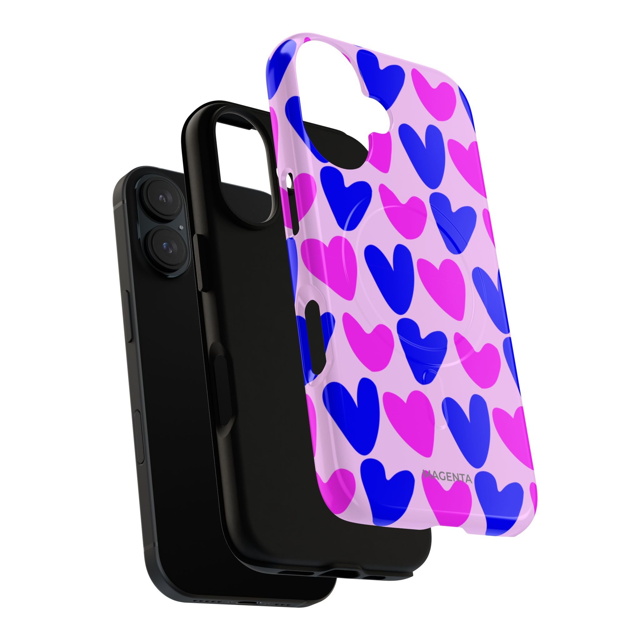 Neon Pop Heart Tough Mag Case