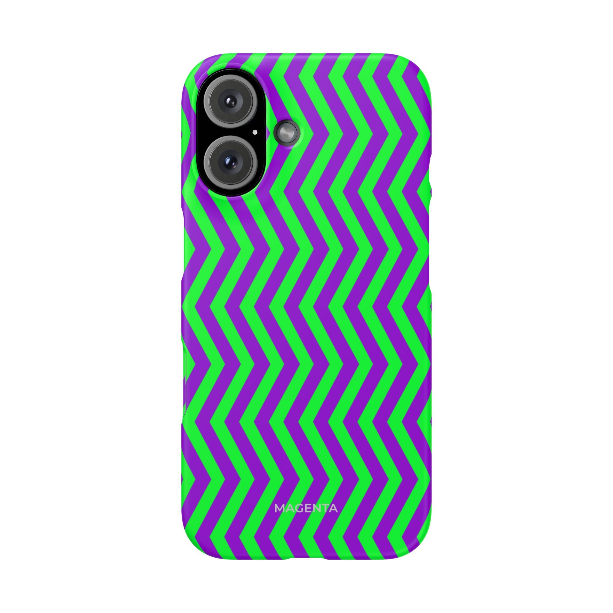 Green Purple Chevron Snap Case
