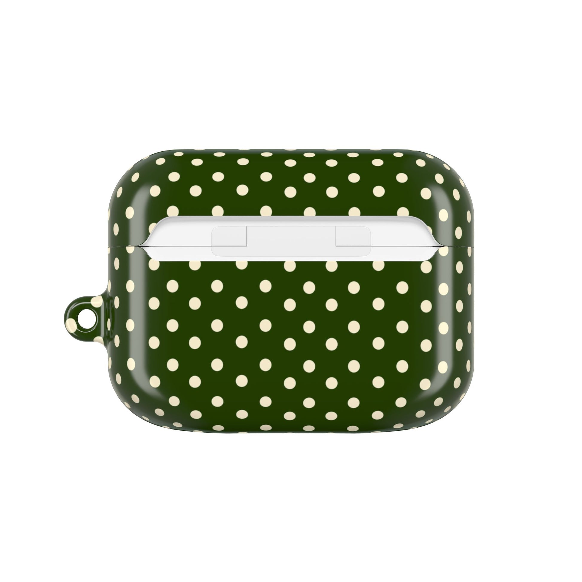 Cream On Dark Olive Polka Dots AirPods Pro Gen 1 Case