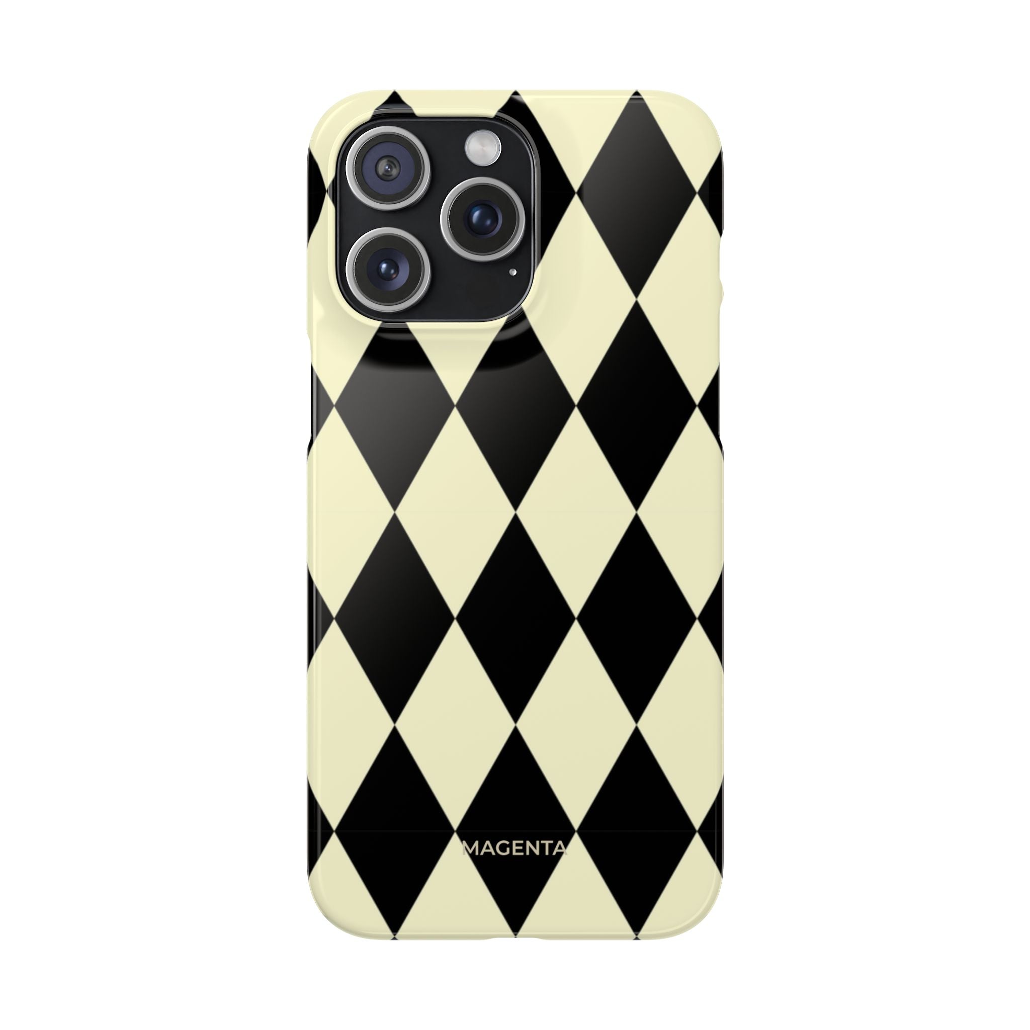 Black & Cream Geometric Snap Case