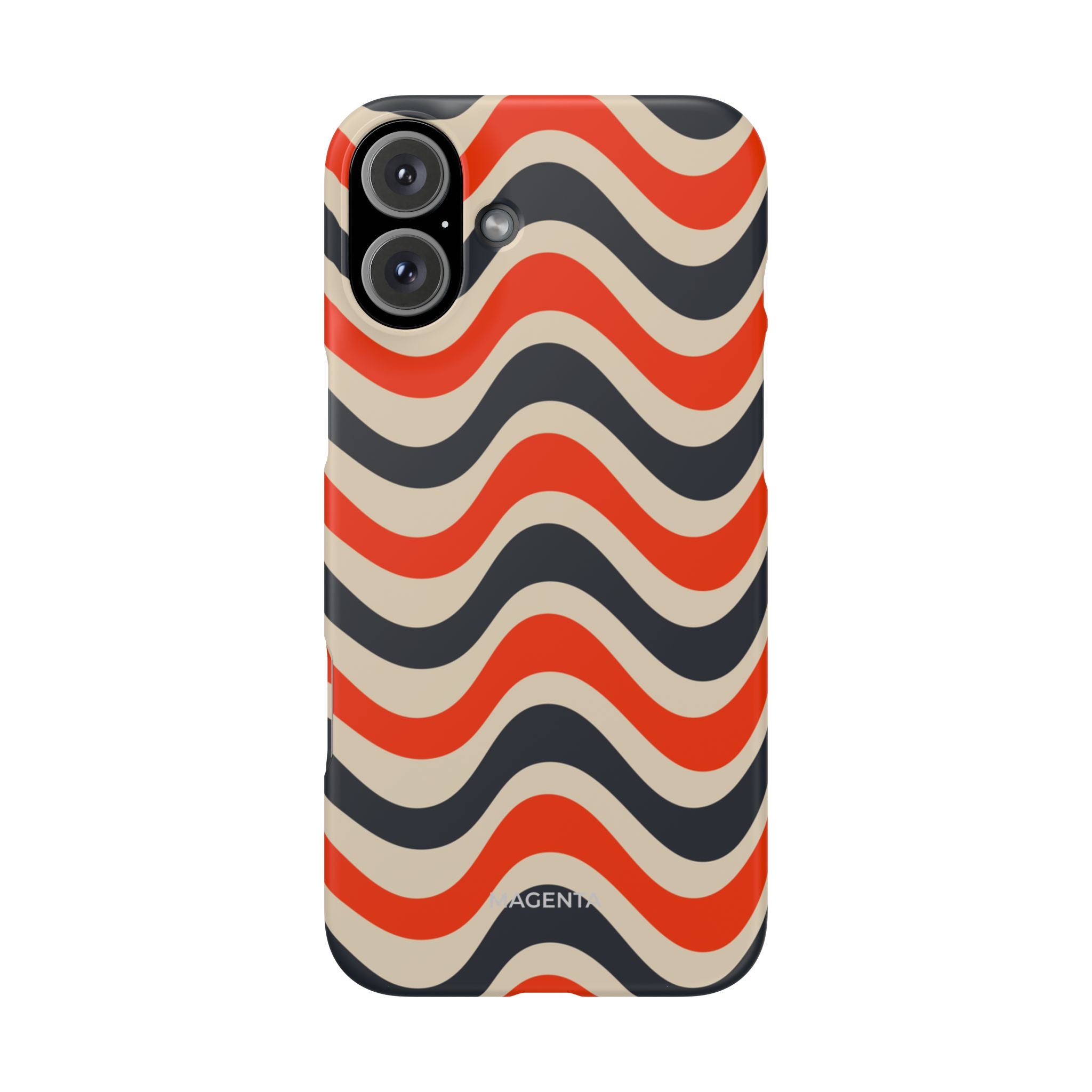 Black & Red Waves Snap Case